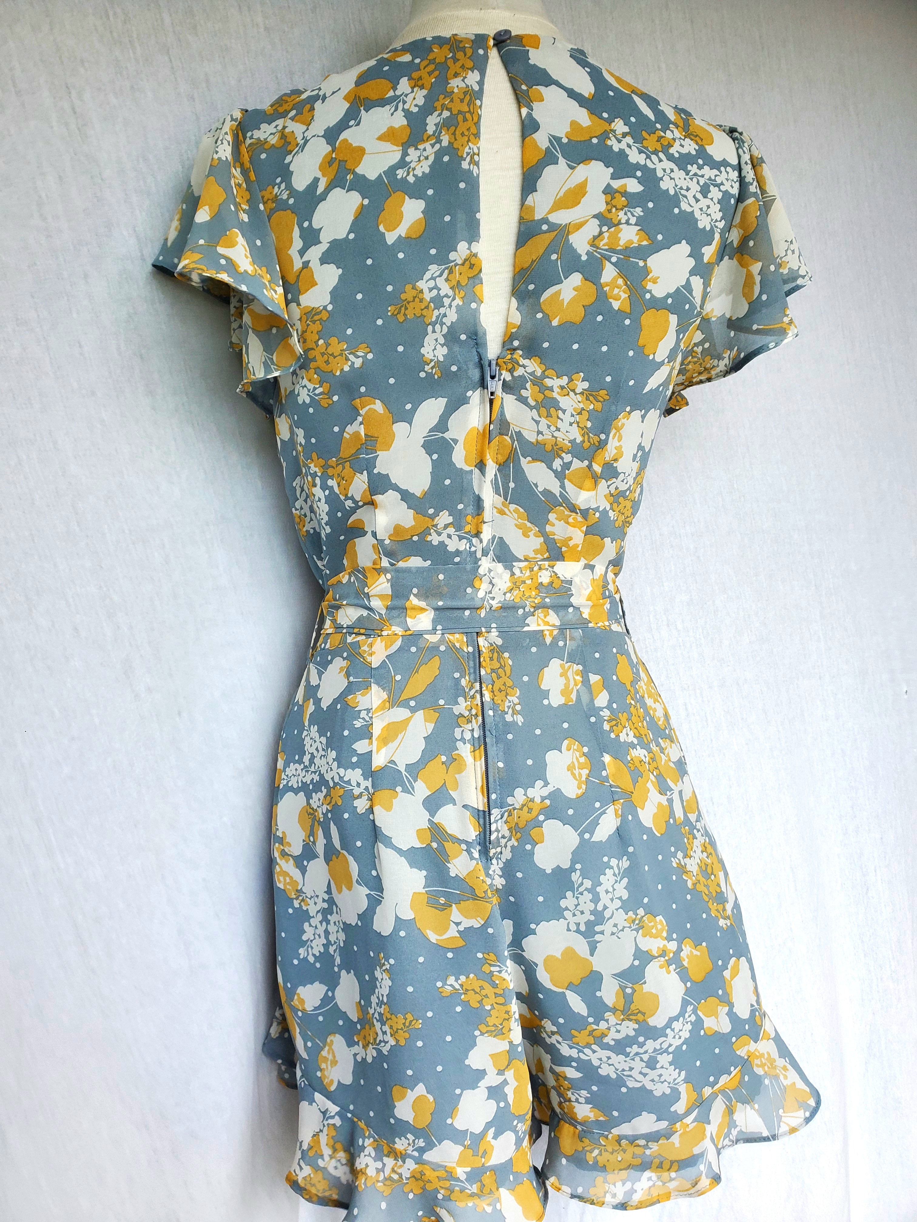 Pagani Ruffle Playsuit with Belt (Size 8)