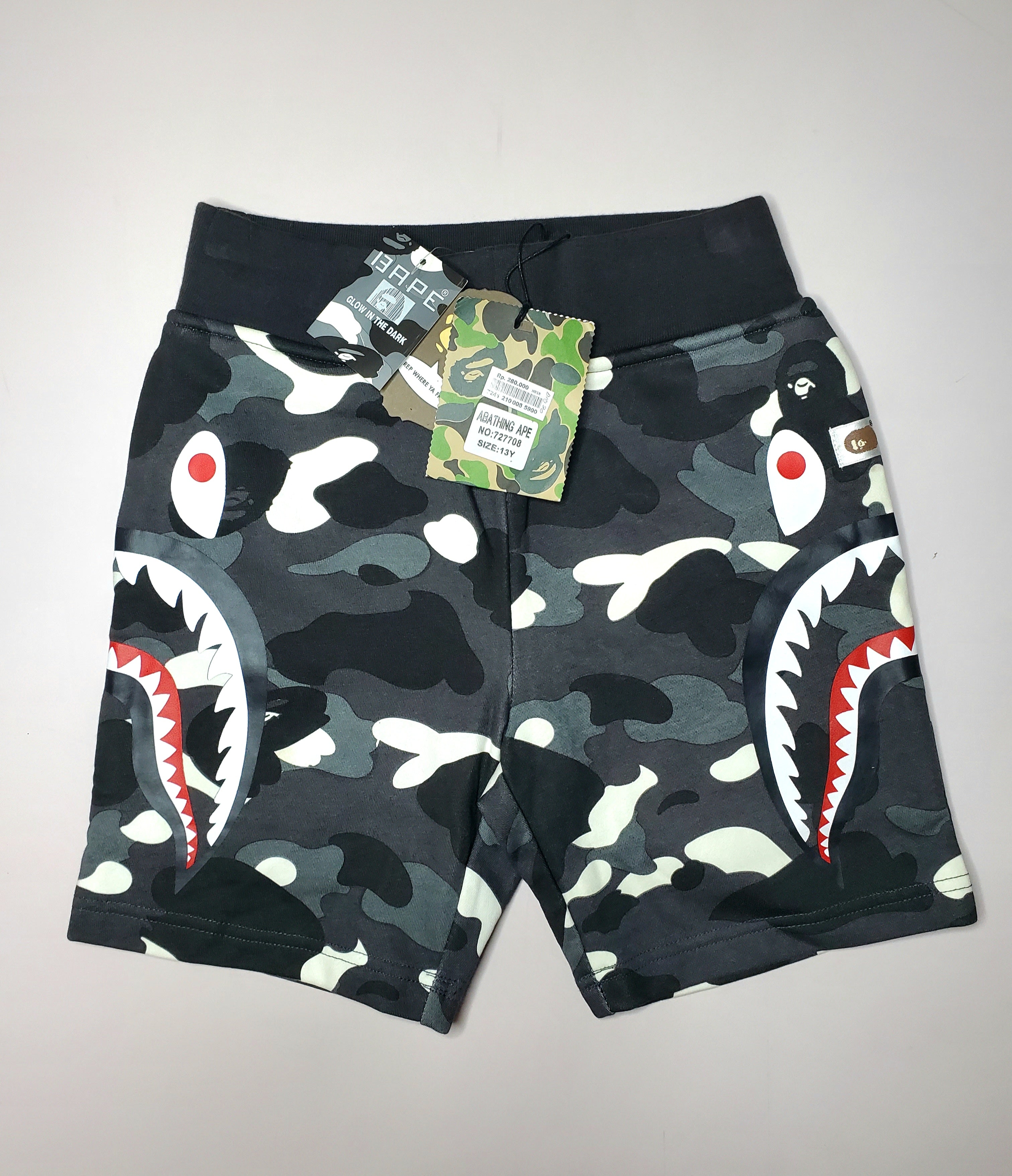 A Bathing Ape (BAPE) Glow-In-the-dark Shorts NEW (Size 13 years)
