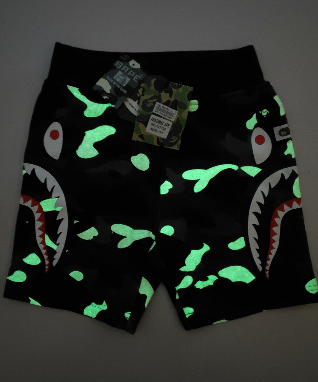 A Bathing Ape (BAPE) Glow-In-the-dark Shorts NEW (Size 13 years)