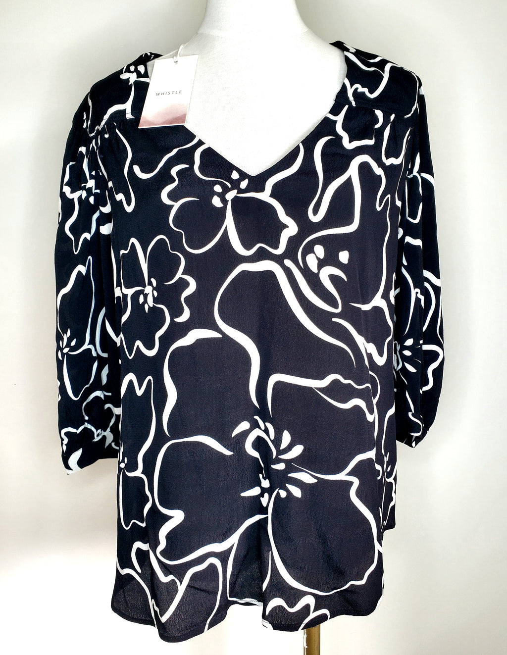 Whistle V Neck Blouse NEW (Size 16)