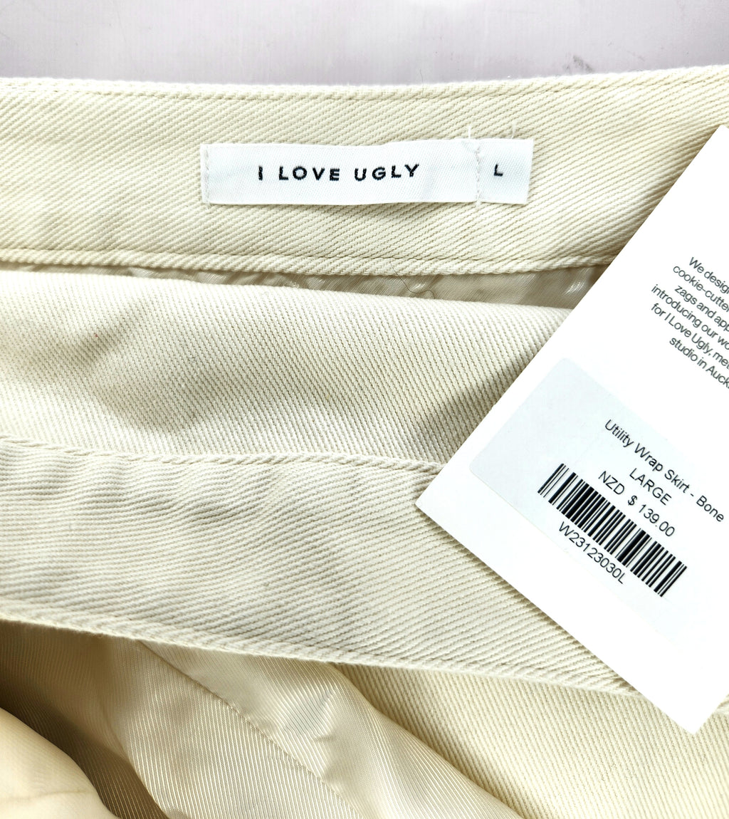 I Love Ugly Utility Wrap Skirt NEW (Size 12)