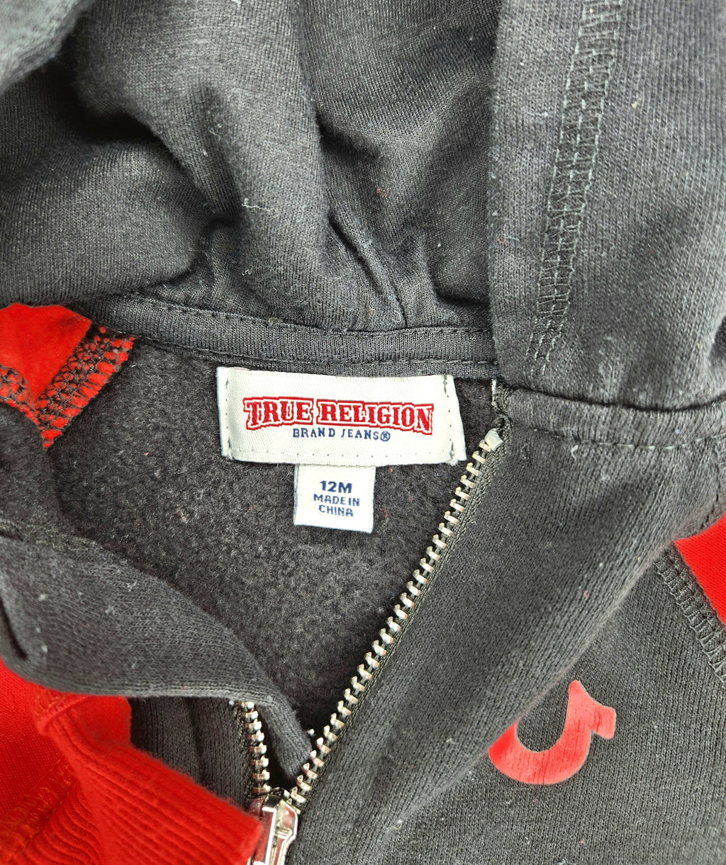 True Religion Full Zip Hooded Jacket (Size 1 year)