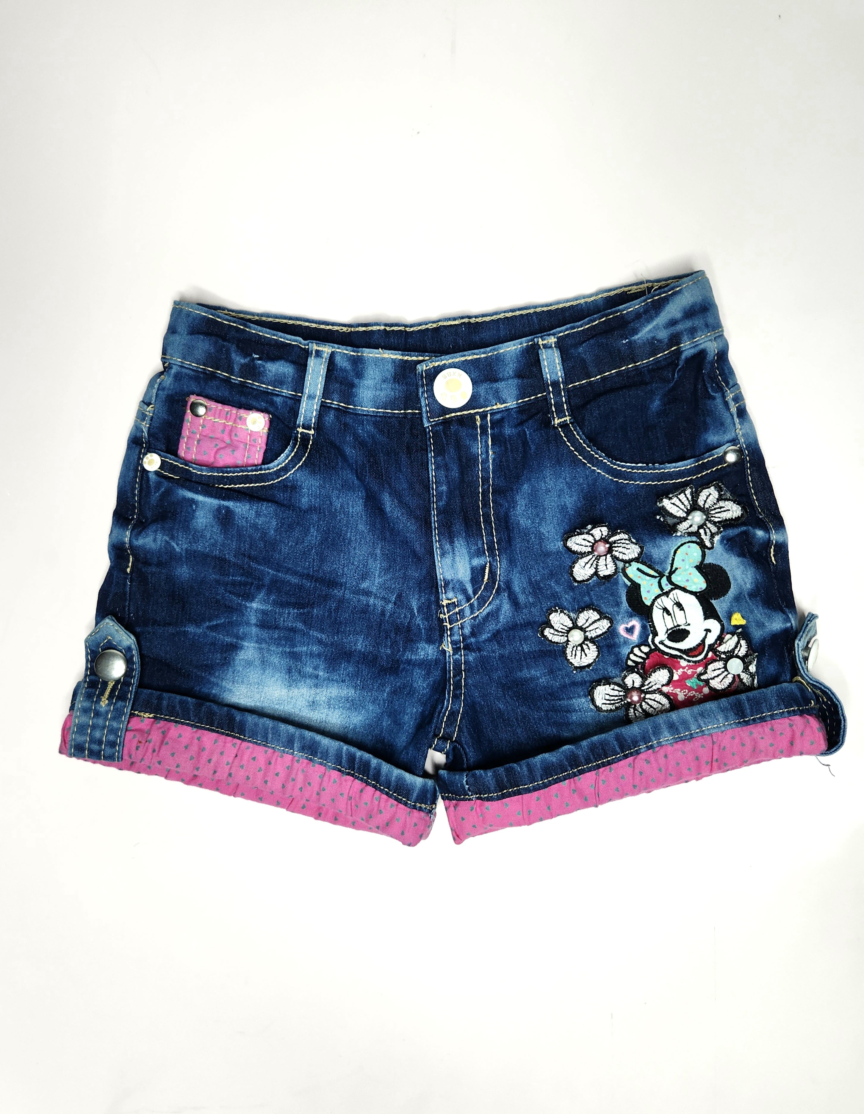 Minnie Mouse Denim Shorts (Size 8 years)