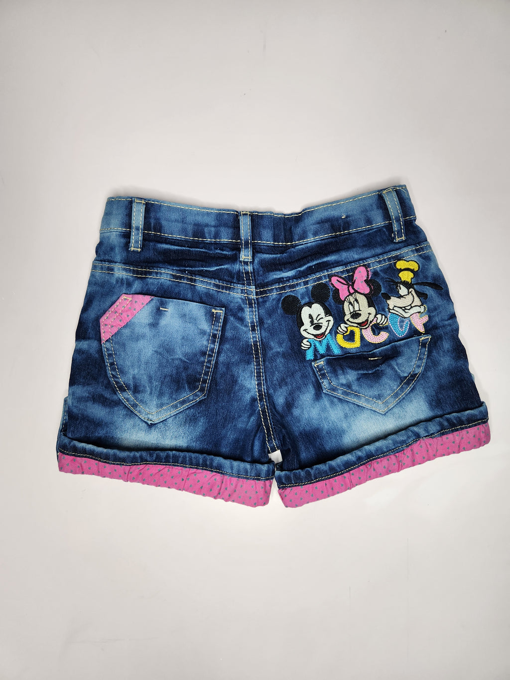 Minnie Mouse Denim Shorts (Size 8 years)
