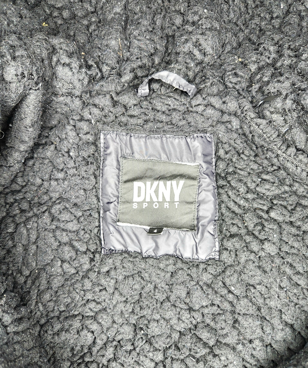 DKNY Sport Full Zip Sherpa Hooded Jacket (Size 4 years)