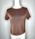 Pull & Bear Metallised Fibre Top (Size 10)
