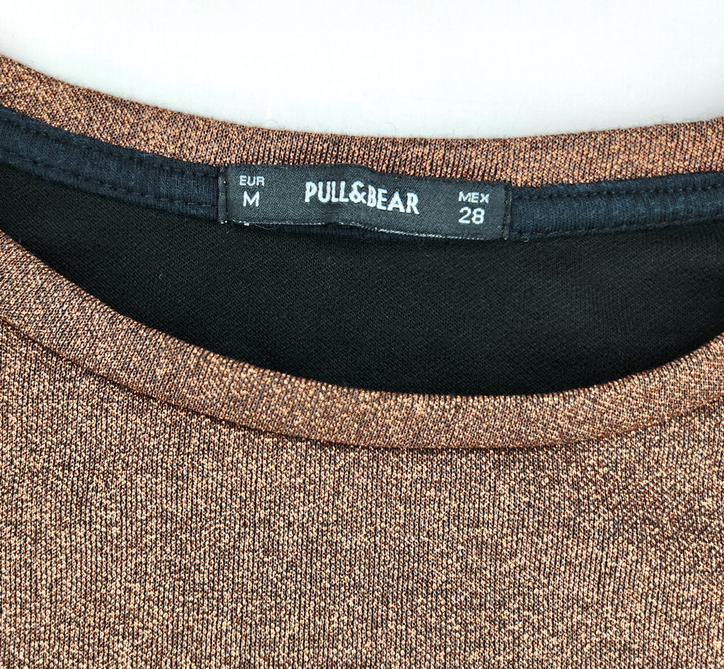 Pull & Bear Metallised Fibre Top (Size 10)