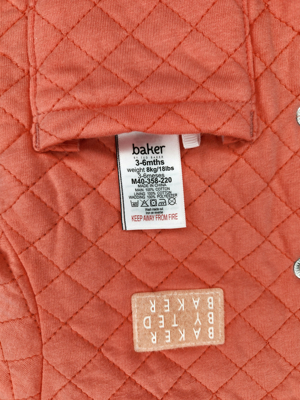 Baker by Ted Baker Reversible Quilted Jacket (Size 3-6m)