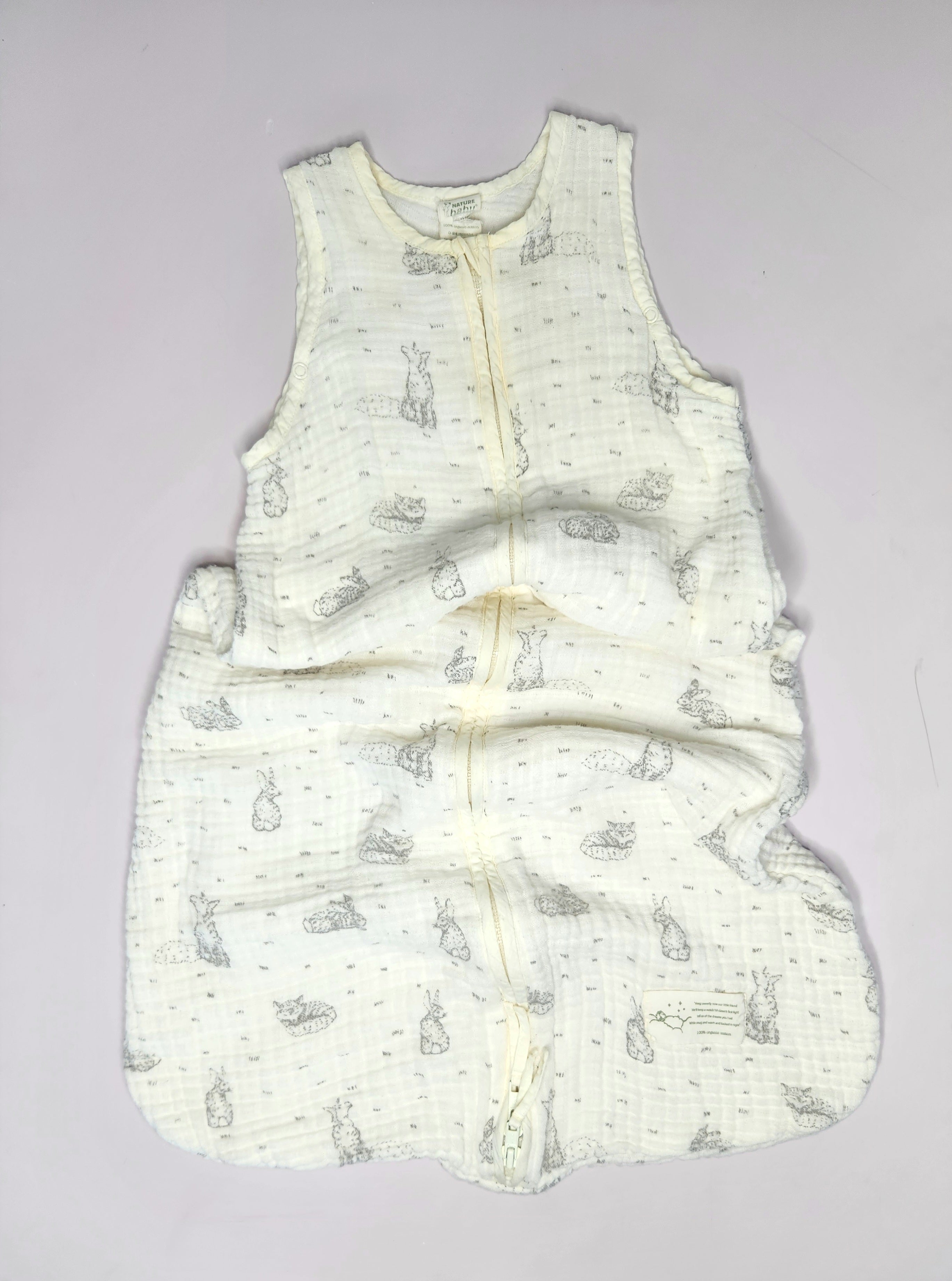 Nature Baby Organic Cotton Sleeping Bag TOG 1.0 (Size 0-24m)