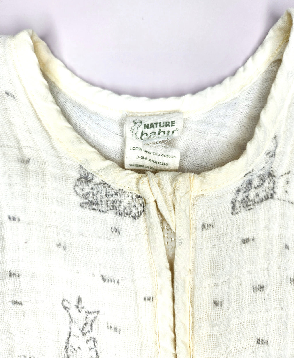 Nature Baby Organic Cotton Sleeping Bag TOG 1.0 (Size 0-24m)