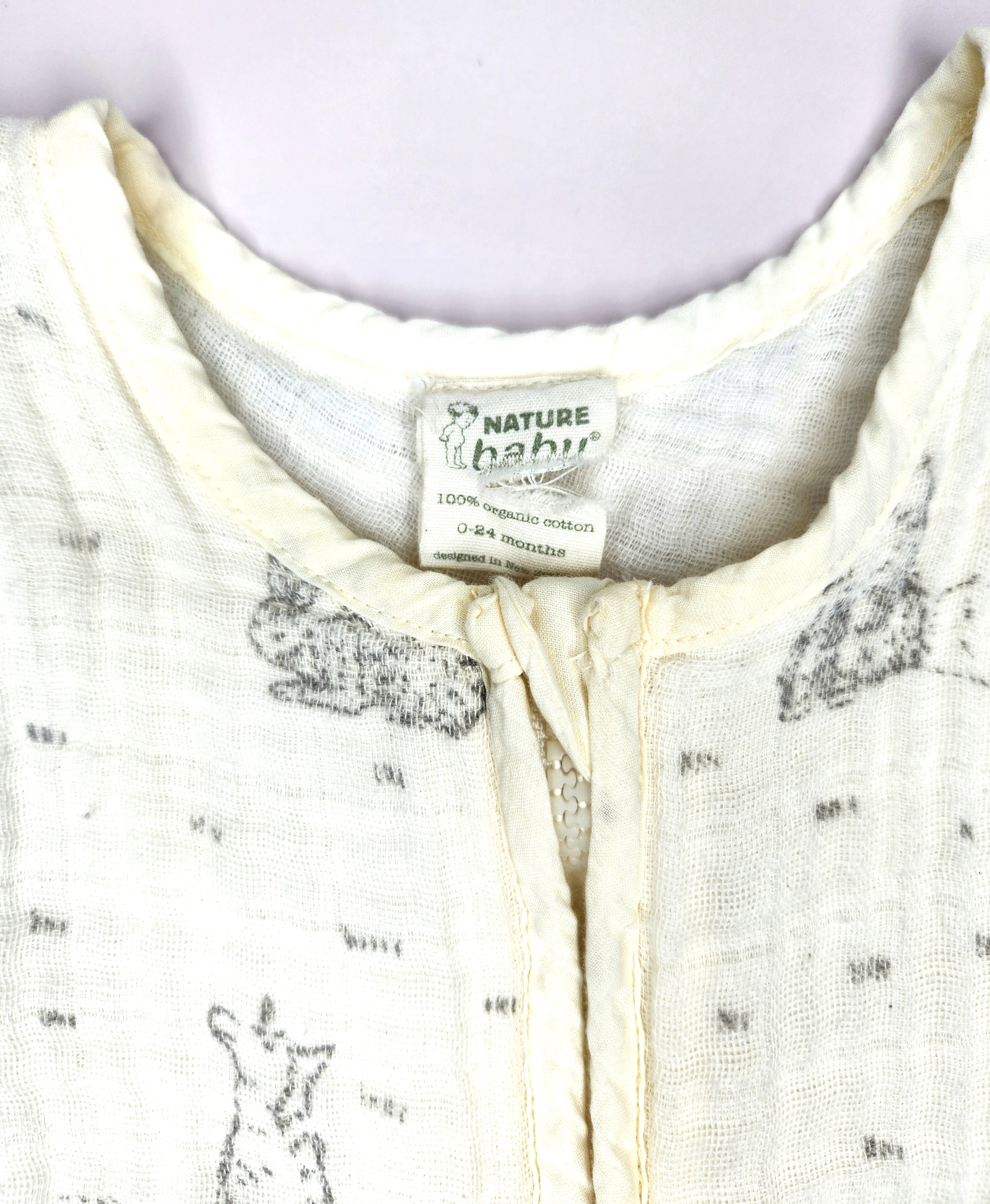 Nature Baby Organic Cotton Sleeping Bag TOG 1.0 (Size 0-24m)