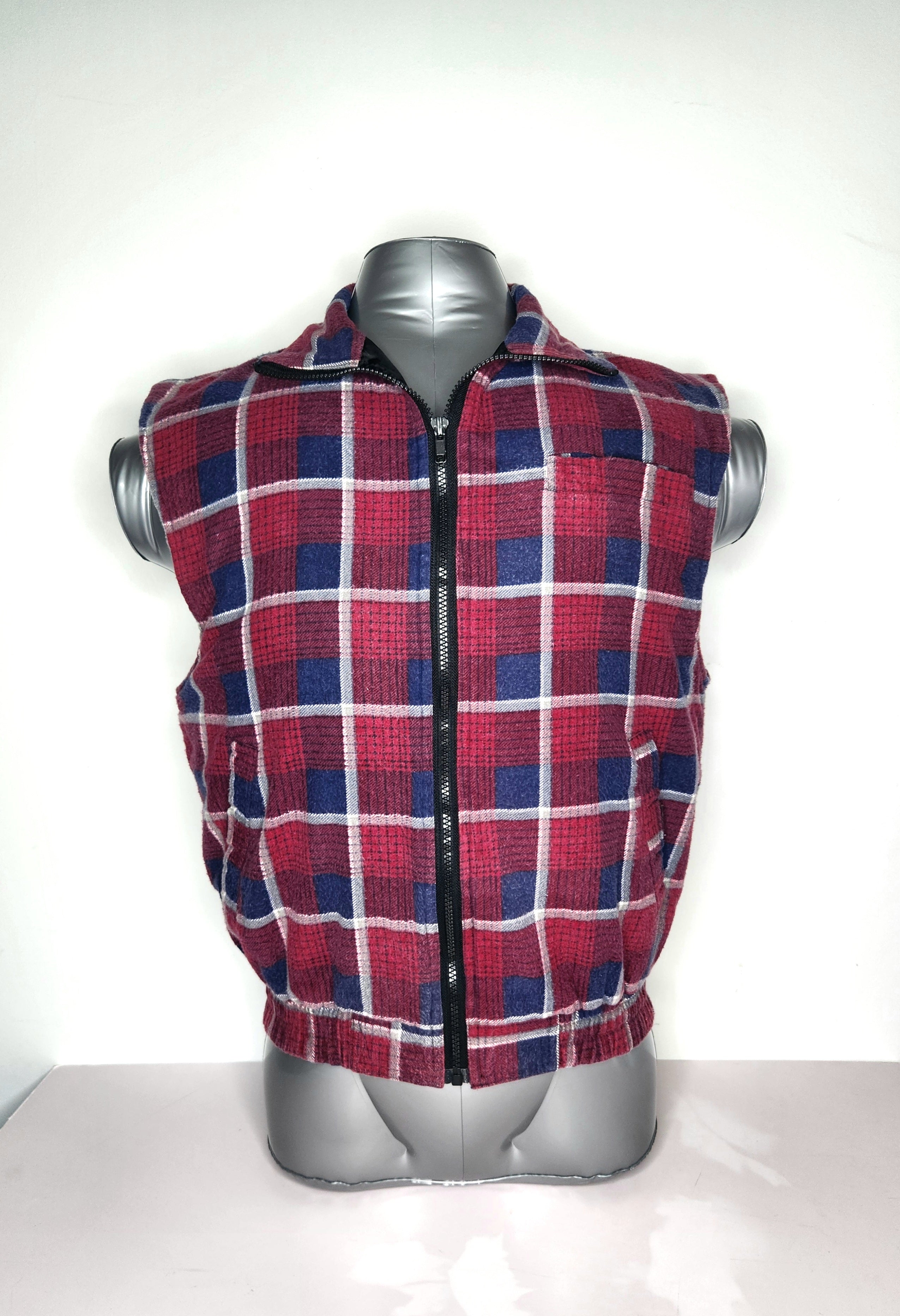 Club Casual Flannel Vest (Size S)