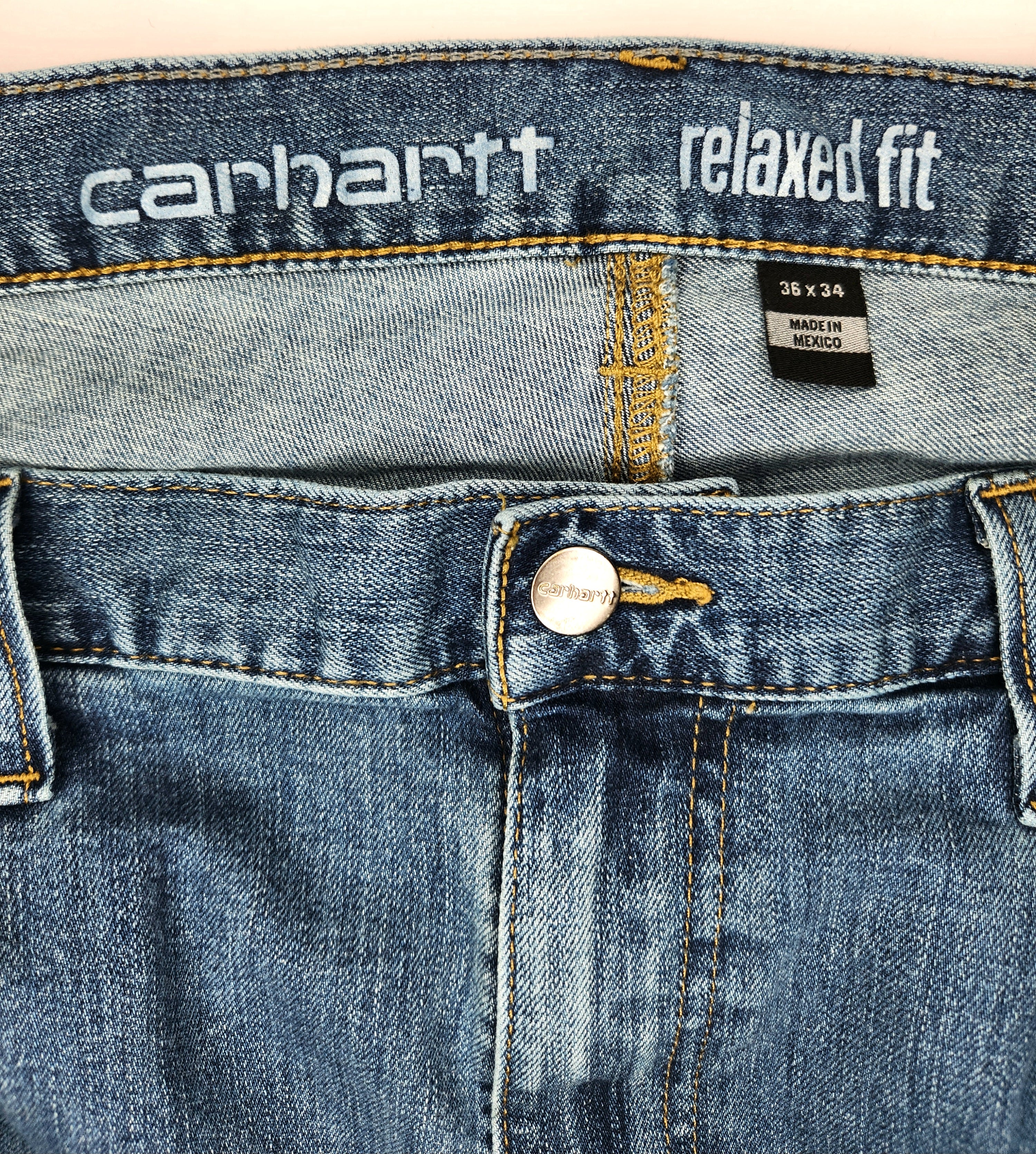 Carhartt Denim Relaxed Fit Carpenter Jeans 36x34 (Size XL)