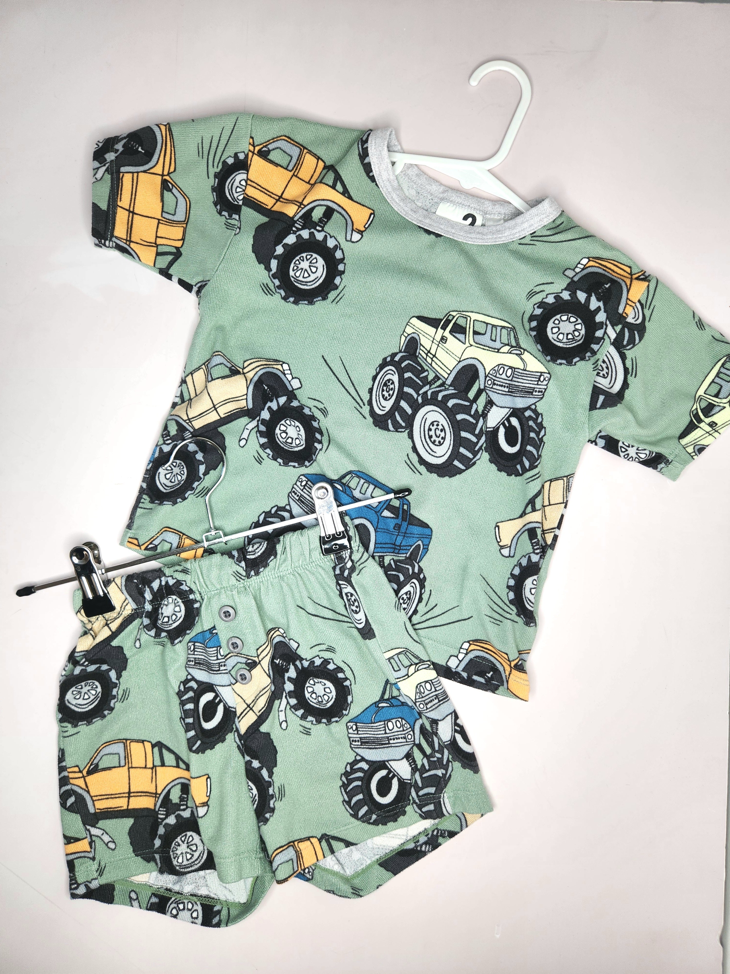 Cotton on Kids Monster Truck Pajama Set (Size 2 years)
