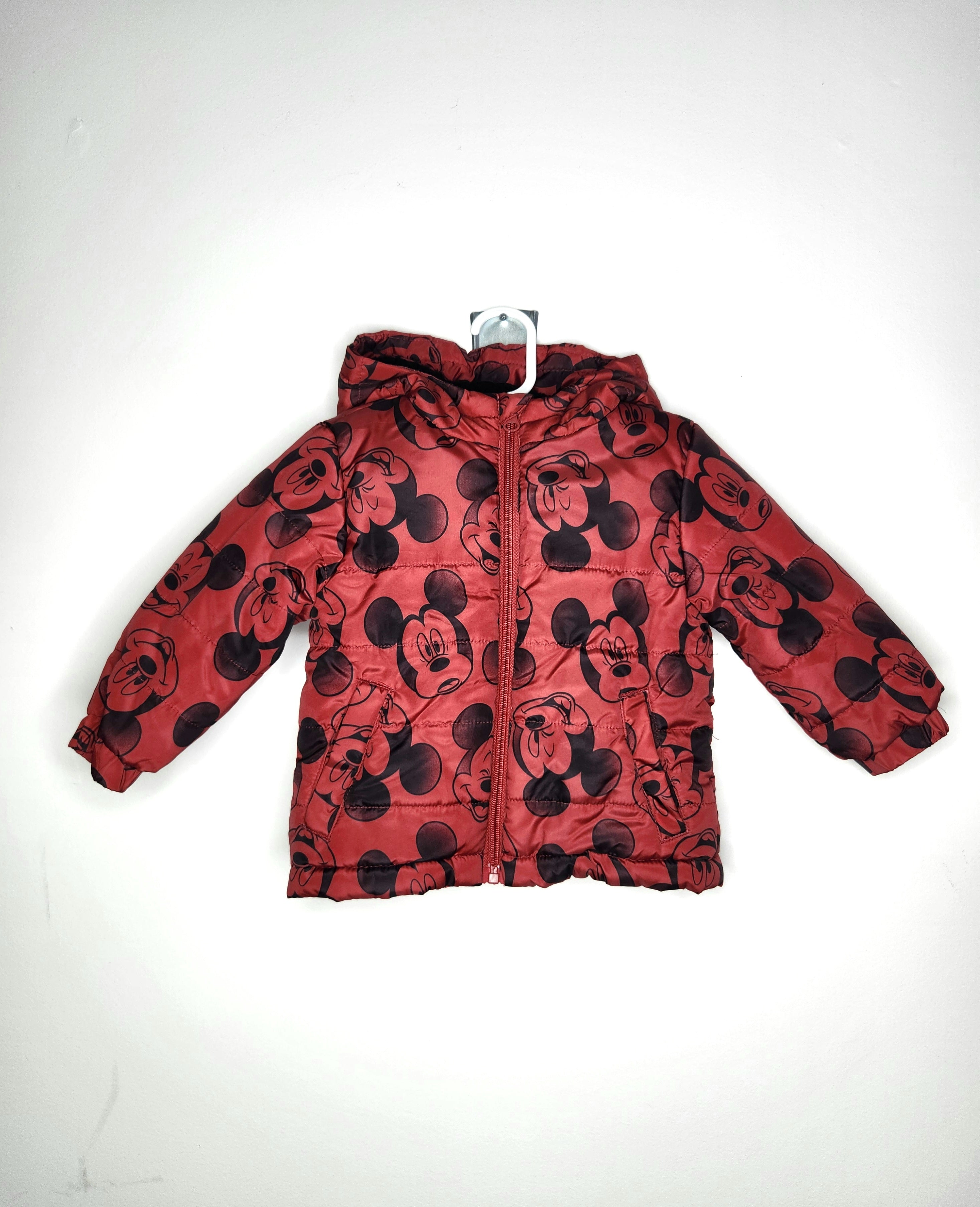 Disney Jnr Mickey Mouse Sherpa Lined Hooded Jacket (Size 12-18m)