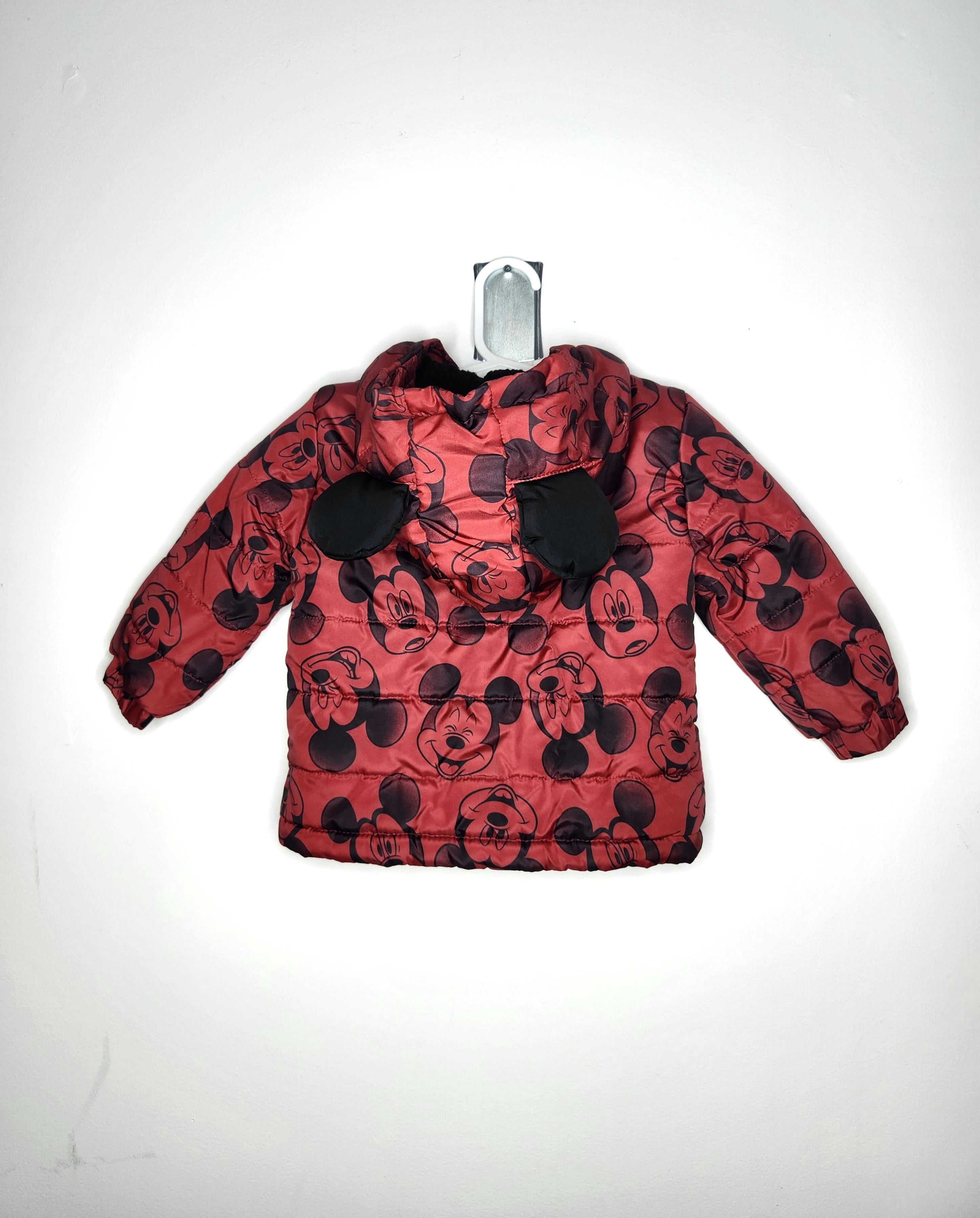 Disney Jnr Mickey Mouse Sherpa Lined Hooded Jacket (Size 12-18m)