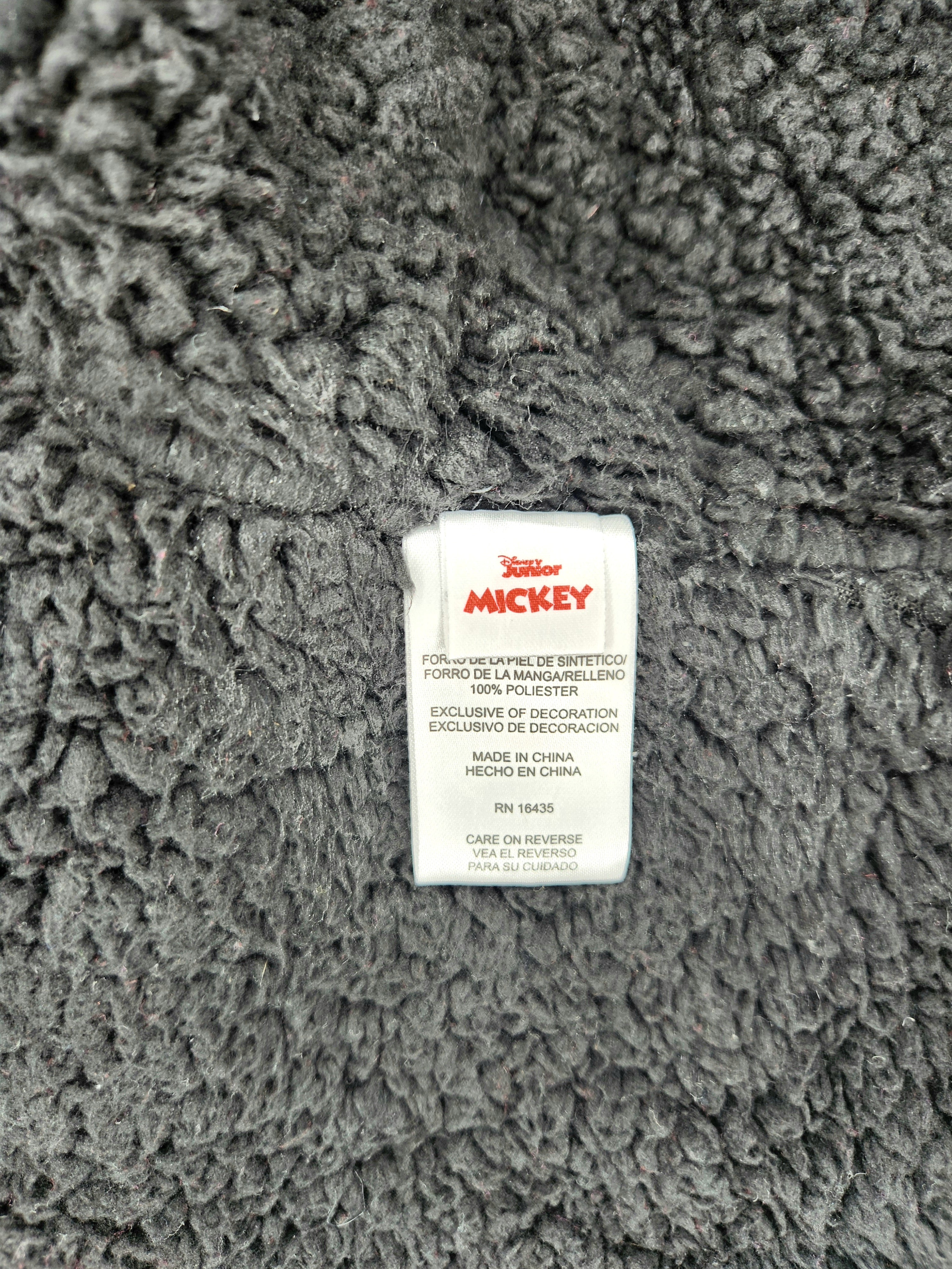 Disney Jnr Mickey Mouse Sherpa Lined Hooded Jacket (Size 12-18m)