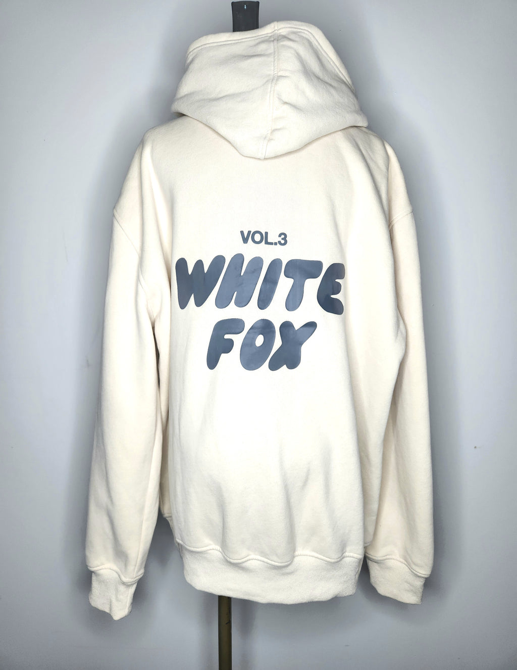 White Fox Fleece Lined Hooded Sweater (Size 14)