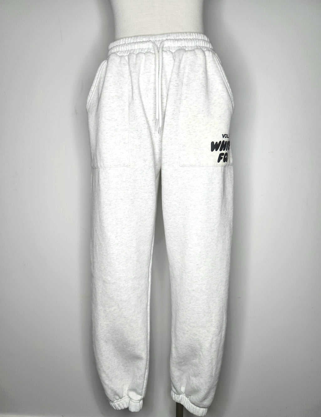 White Fox Fleece Lined Sweatpants (Size 10)