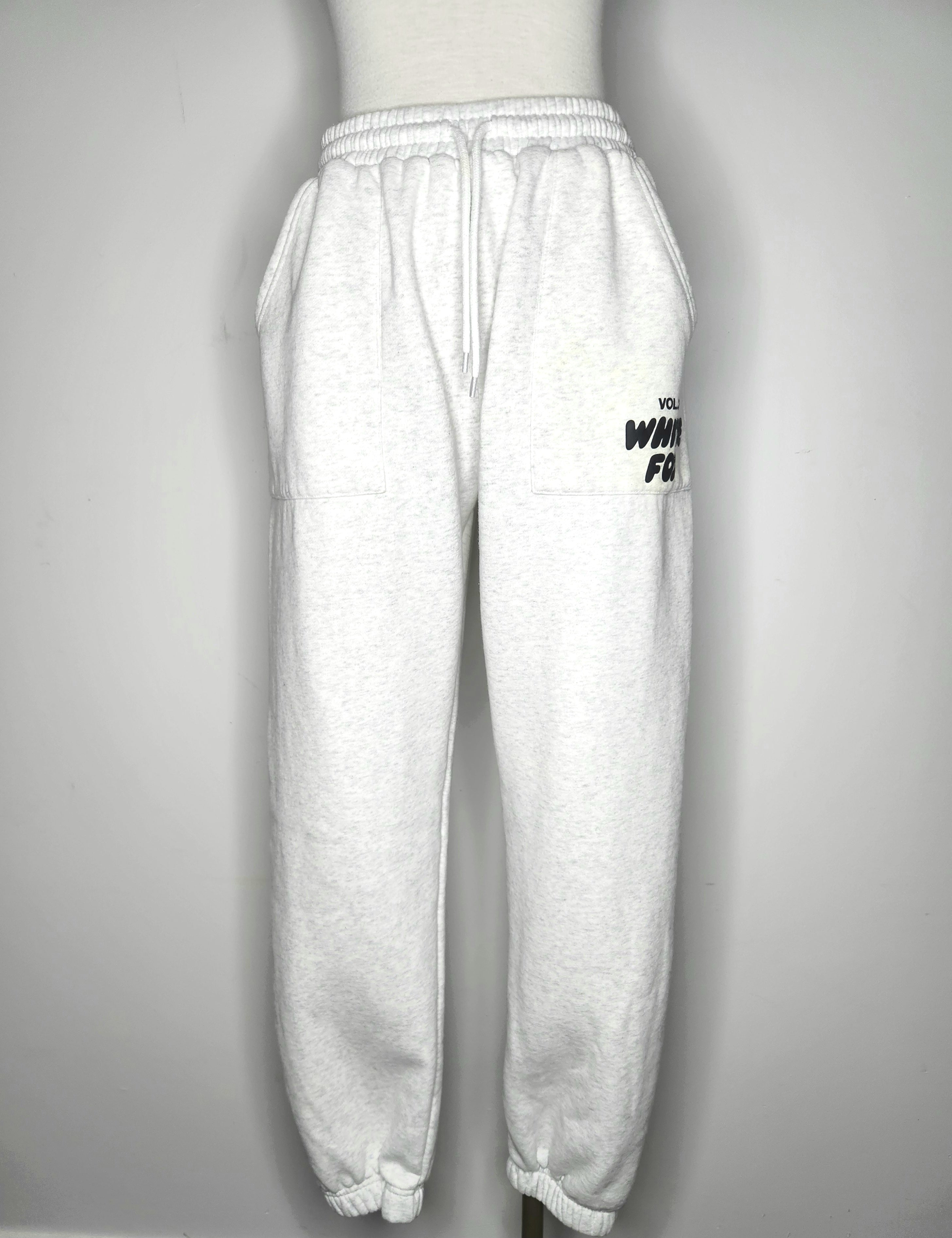 White Fox Fleece Lined Sweatpants (Size 10)