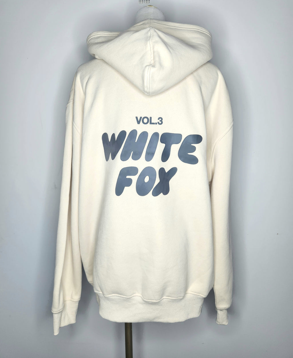 White Fox Fleece Lined Hooded Sweater (Size 12)