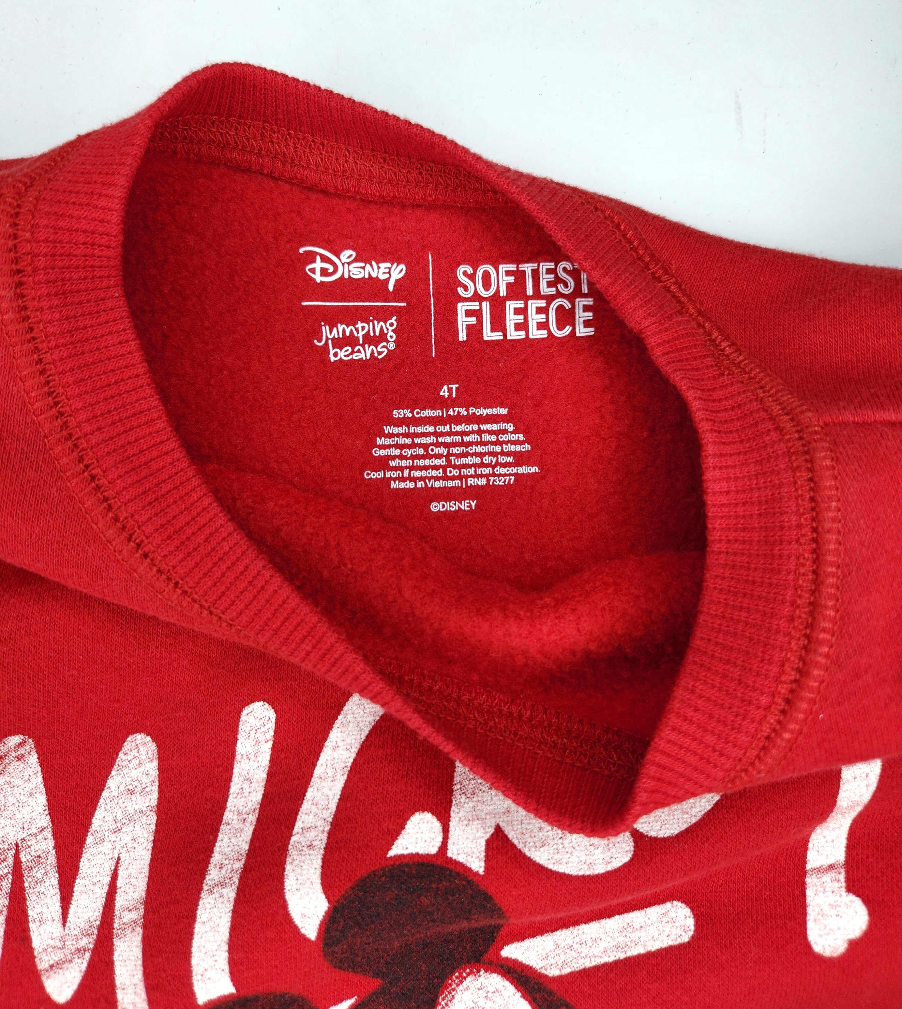 Disney Mickey Mouse Fleece Lined Jumper (Size 4 years)