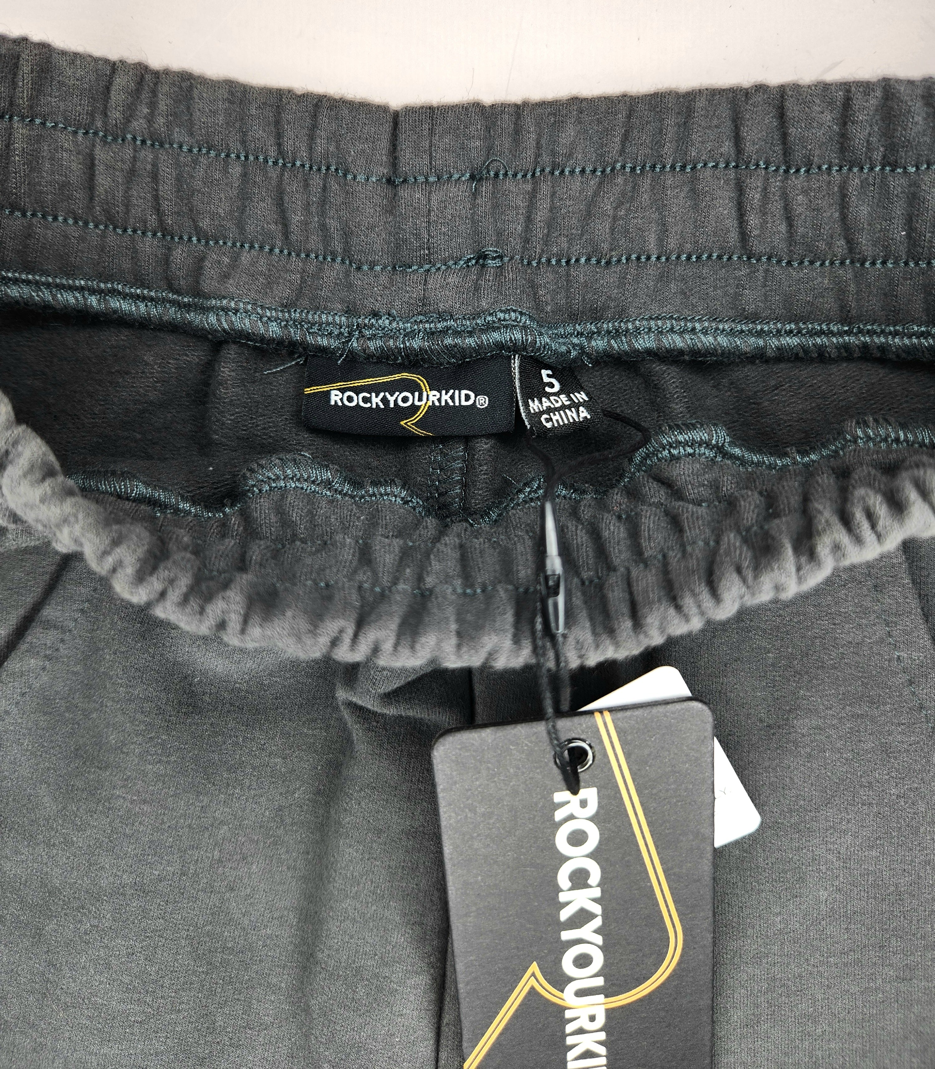 Rock Your Kid Fleece Lined Racing Stripe Cuffed Track Pants NEW (Size 5 years)