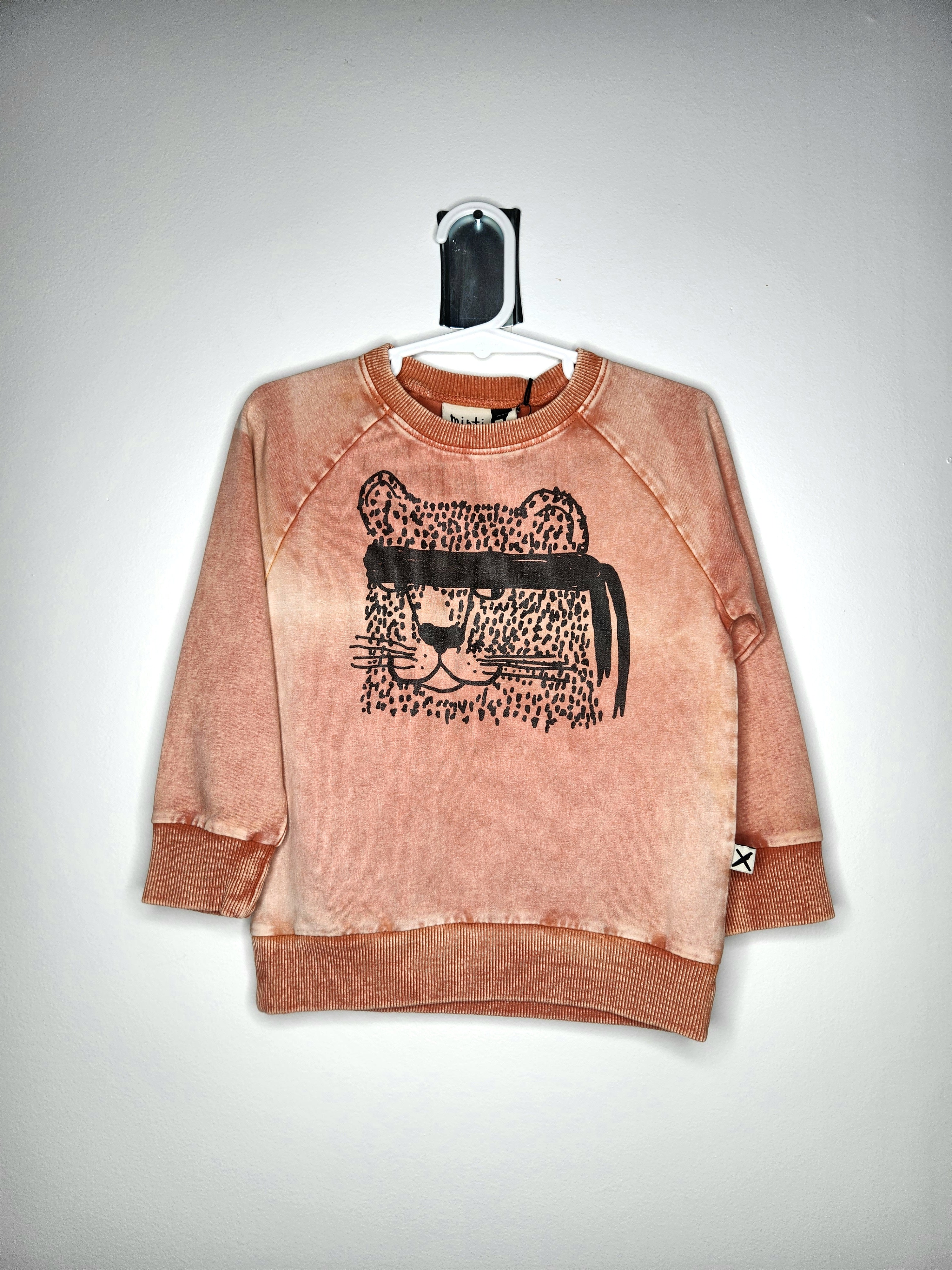 Minti Graphic Cheetah Washed Sweatshirt NEW (Size 2 years)