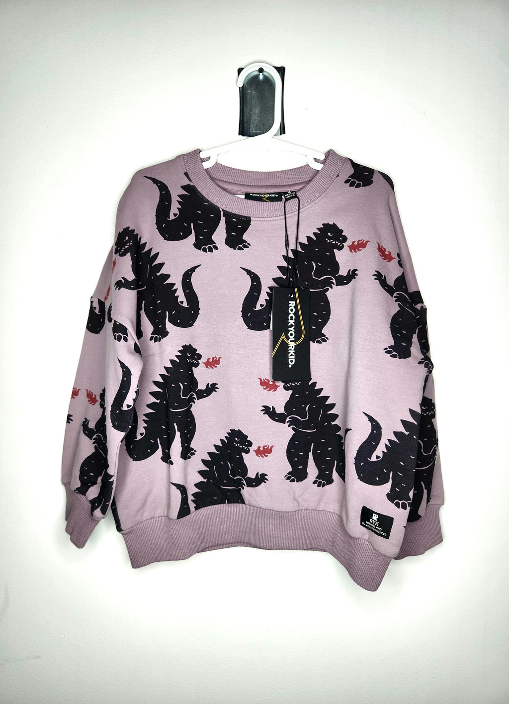 Rock Your Kid Graphic Godzilla Print Sweatshirt NEW (Size 4 years)