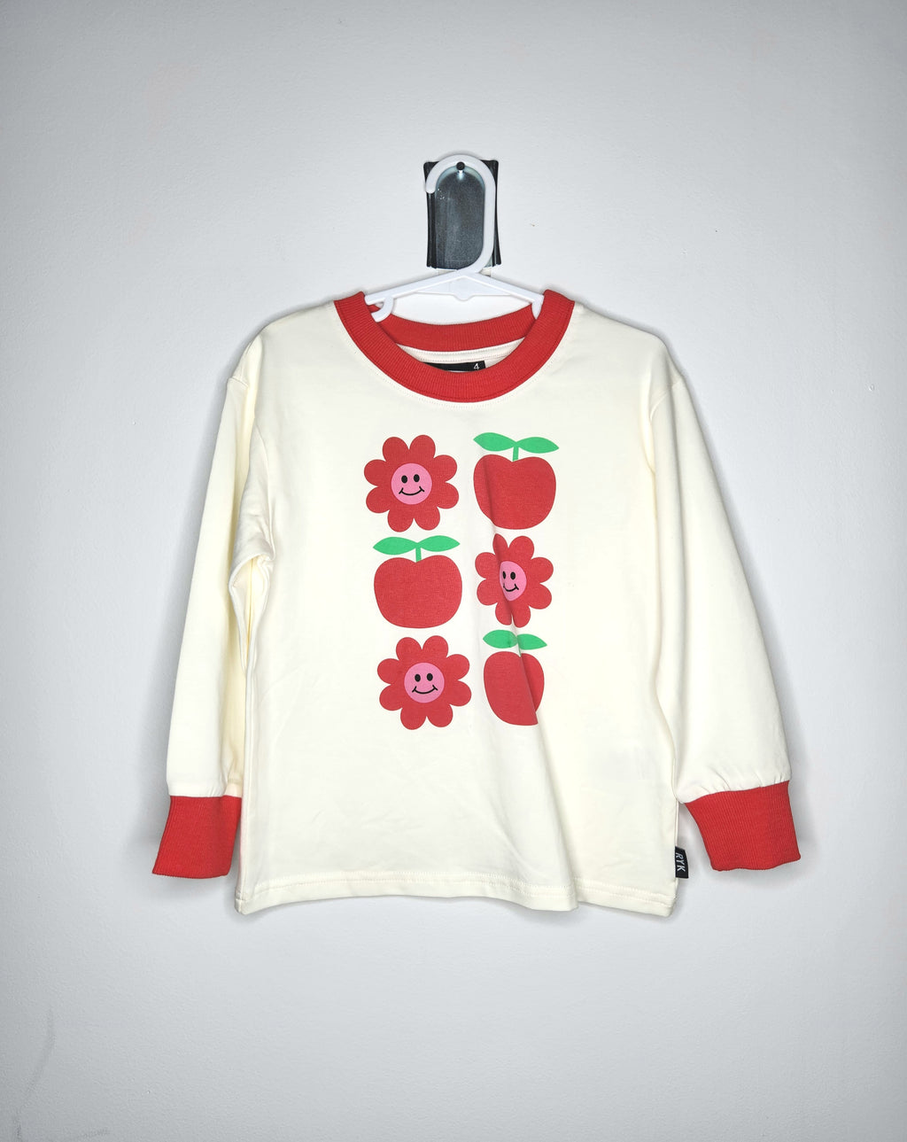 Rock Your Kid Daisies and Apples Long Sleeve Top (Size 4 years)
