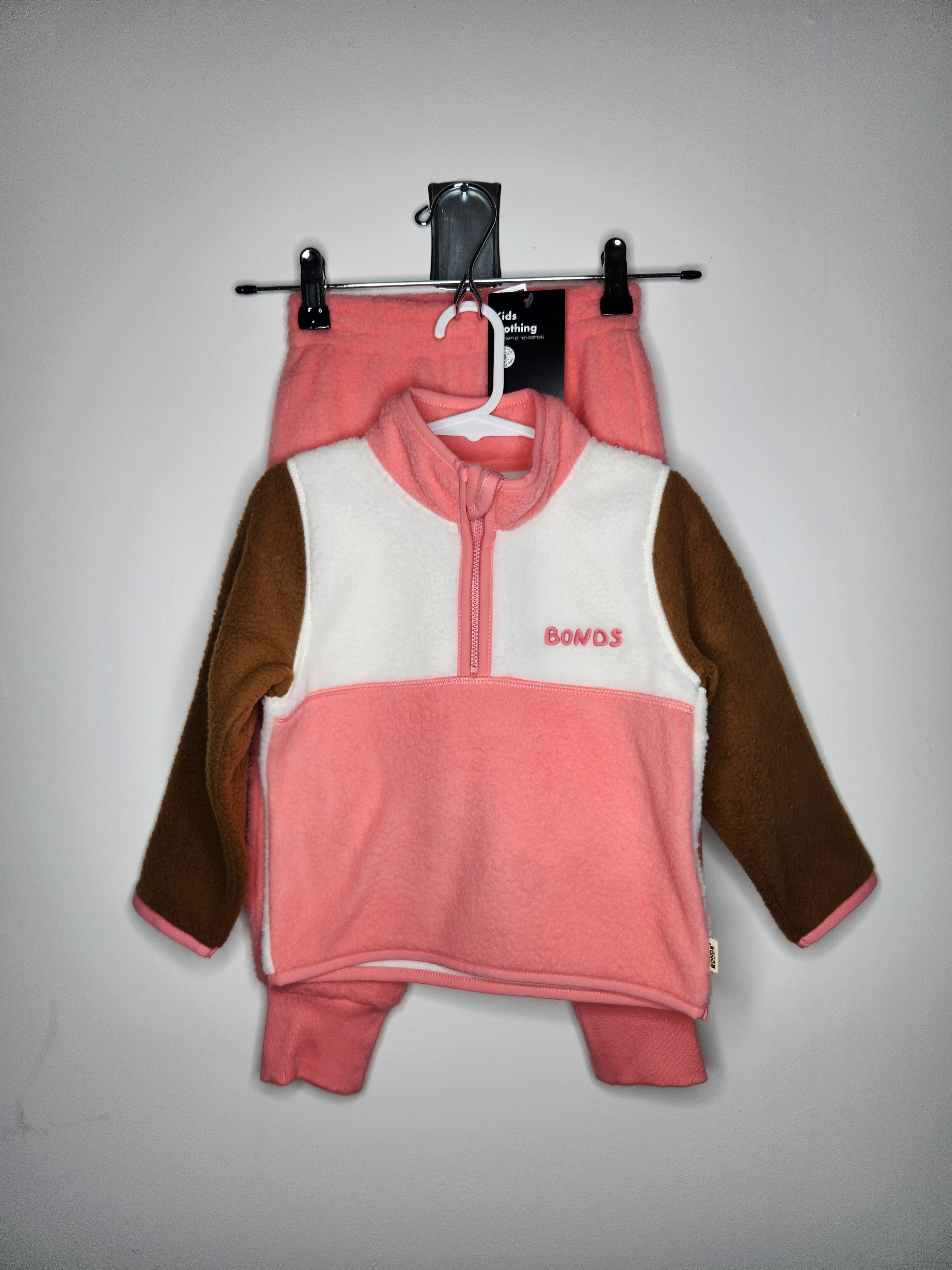 Bonds Teddy Fleece Matching Sweatshirt and Track Pants Set NEW (Size 3 years)