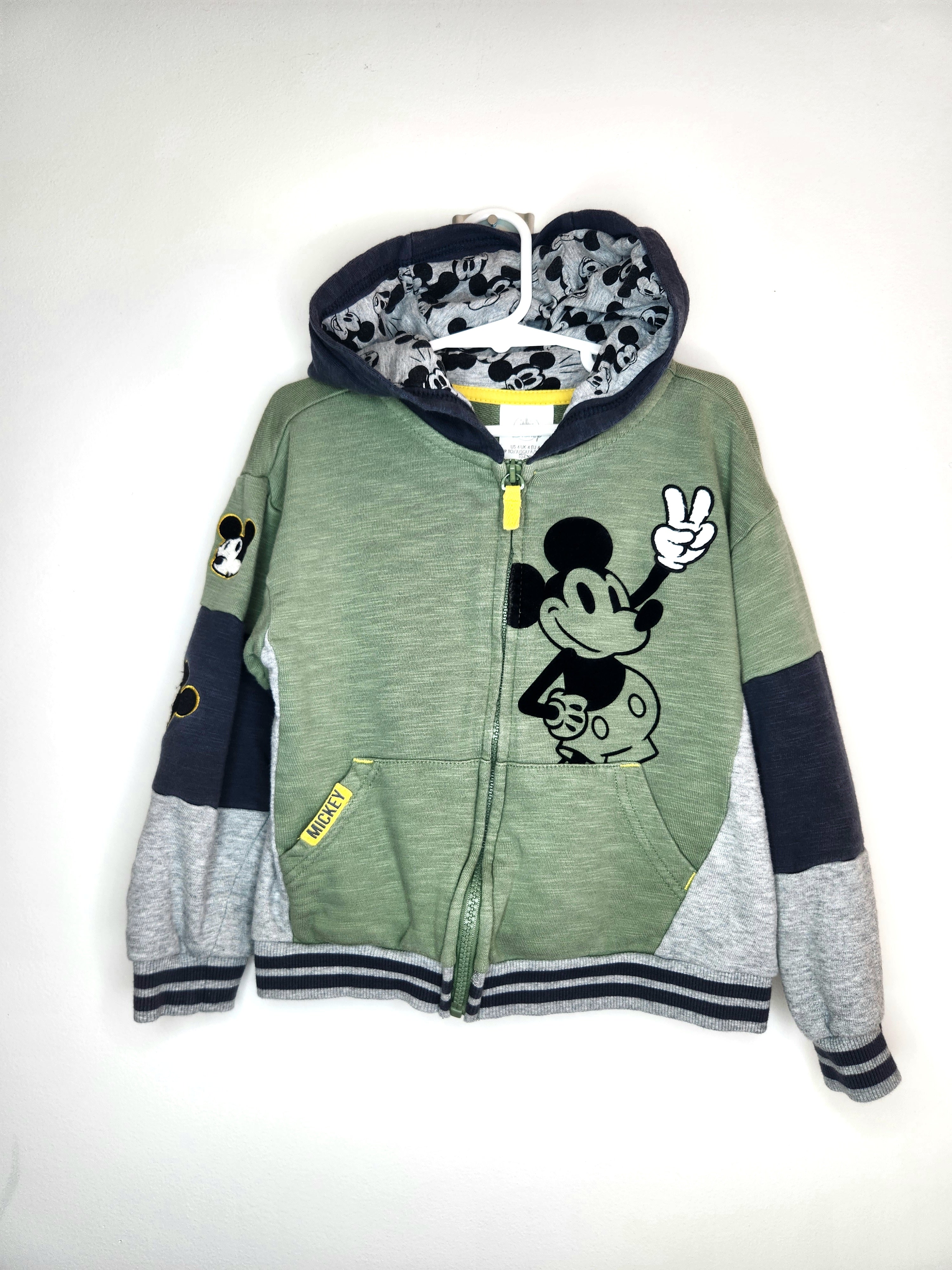 Disney Mickey Mouse Licensed Hooded Jacket (Size 4 years) flaw