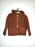 Mini Mango Full Zip Hooded Sherpa Jacket (Size 2 years)