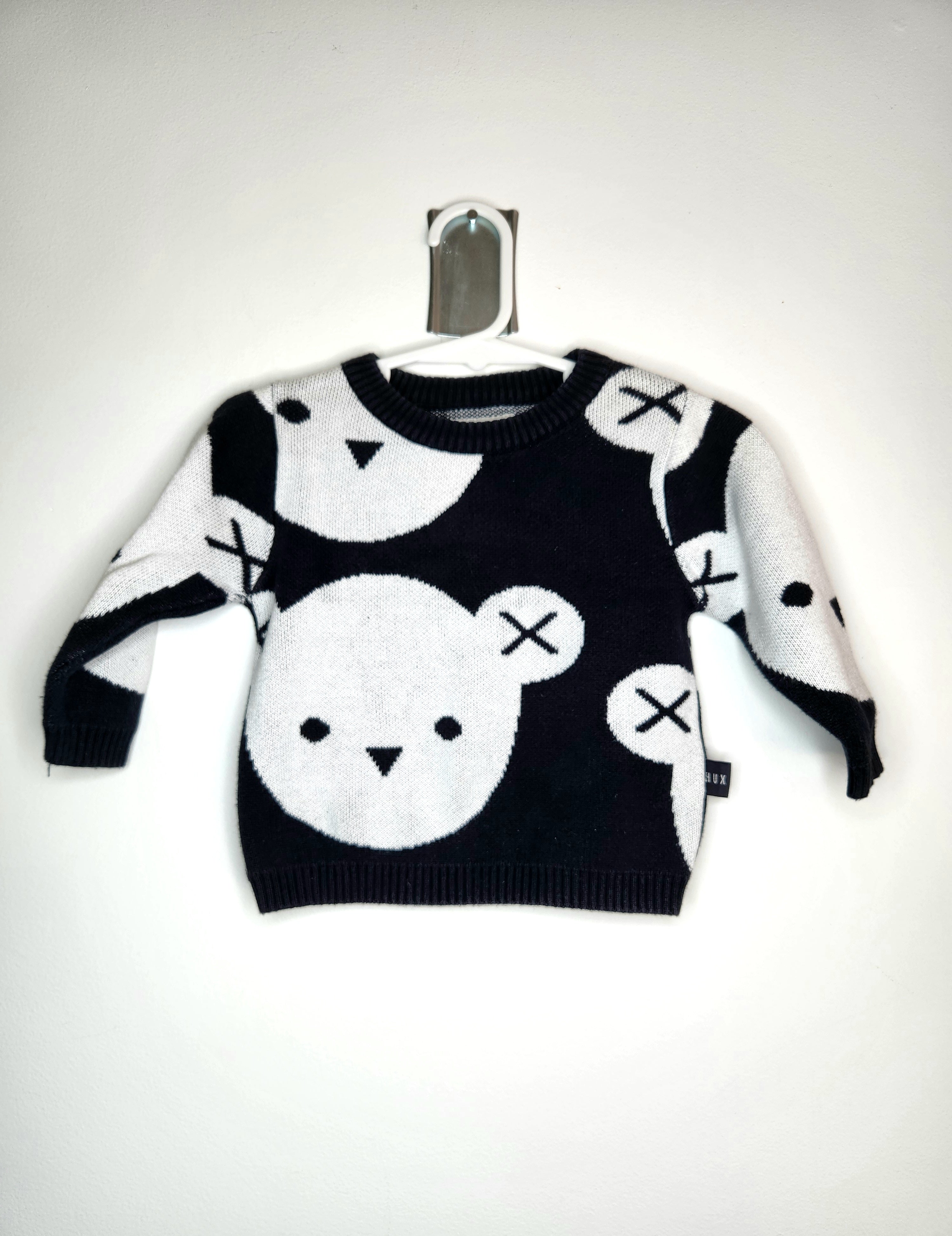 Huxbaby 100% Organic Cotton Bear Knit Jumper (Size 6-12m)
