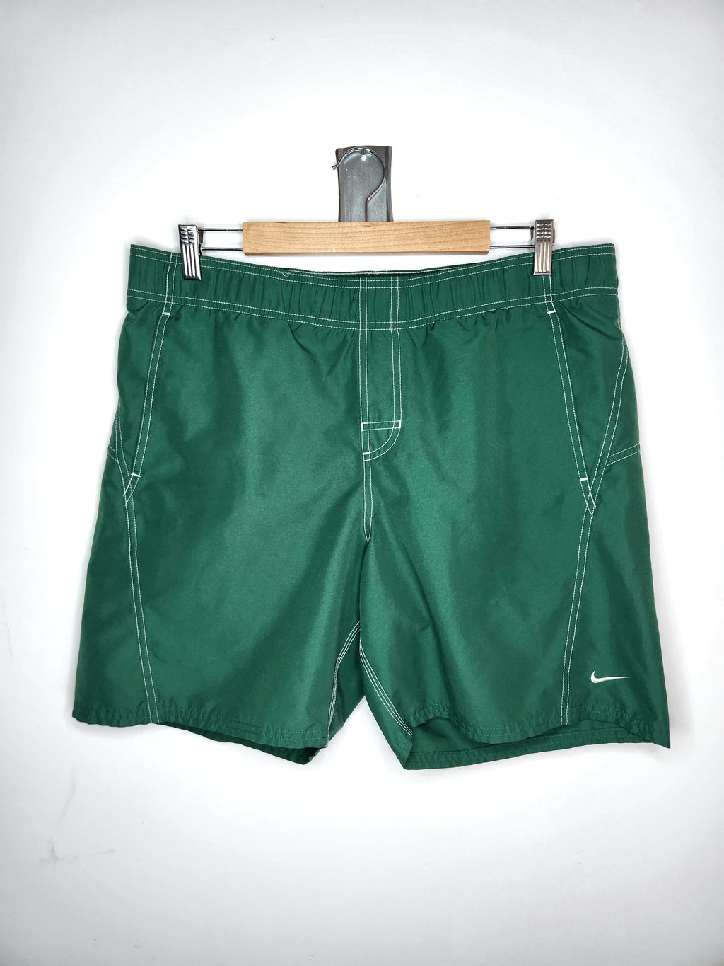 Nike Board Shorts Embroidered Swoosh Swim Trunks with Mesh Liner (Size L)