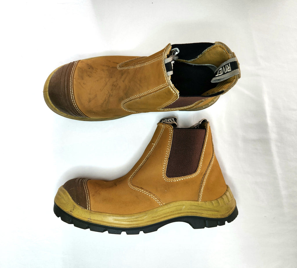 Rivet Steel Cap Safety Work Boots (Size Men's US 9)