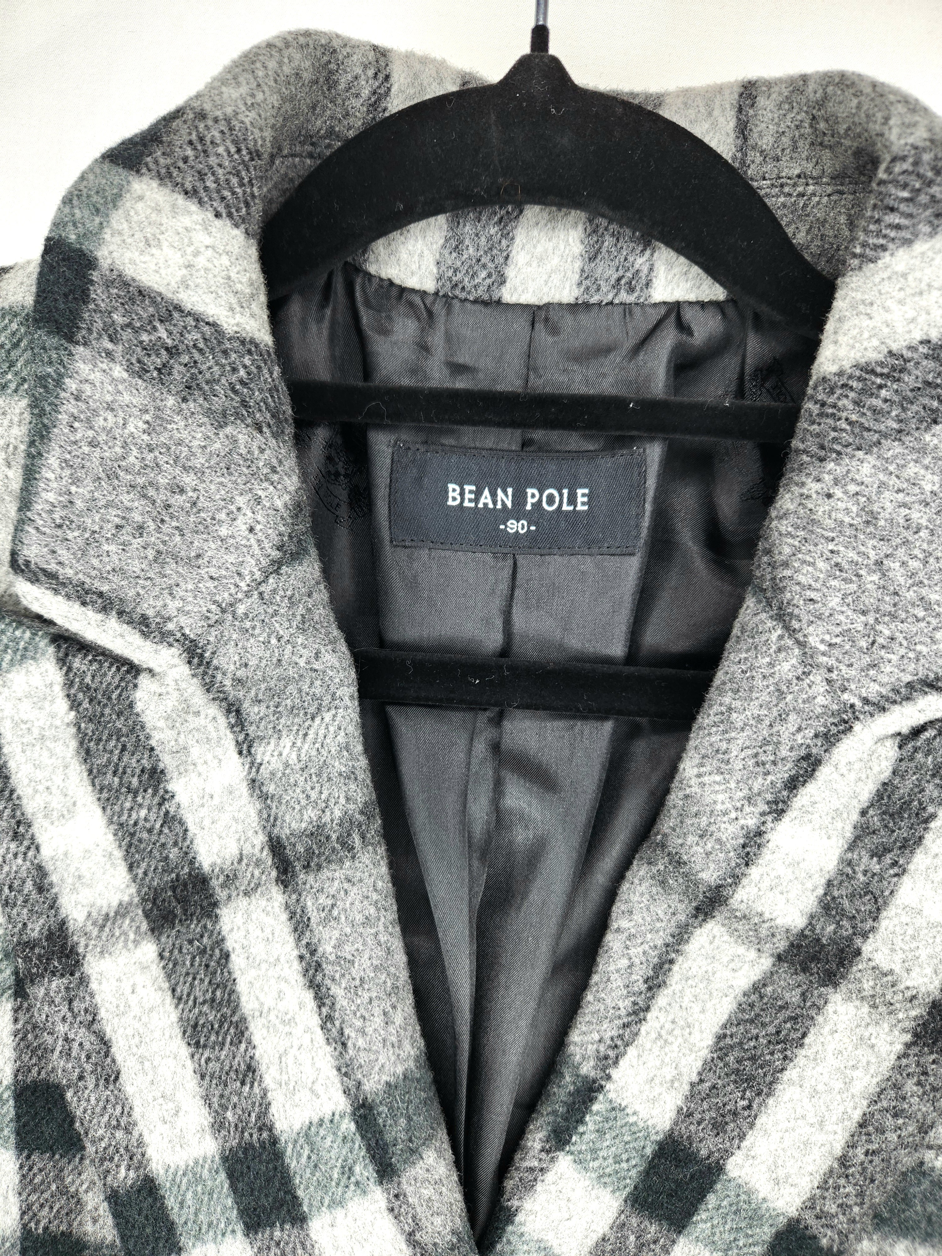 Bean Pole Designer Wool Blend Plaid Collared Coat (Size 8)