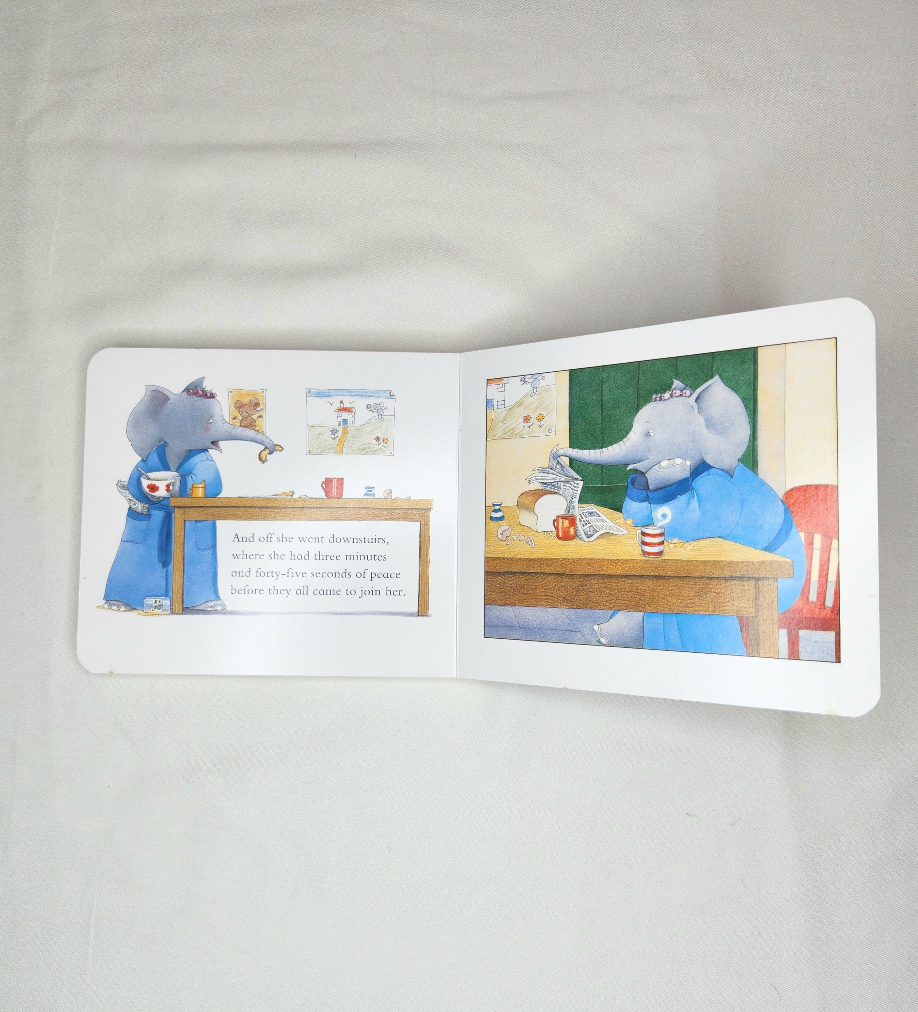 Five Minutes' Peace Board Book Set with Plush Elephant 13cm (Hard cover)