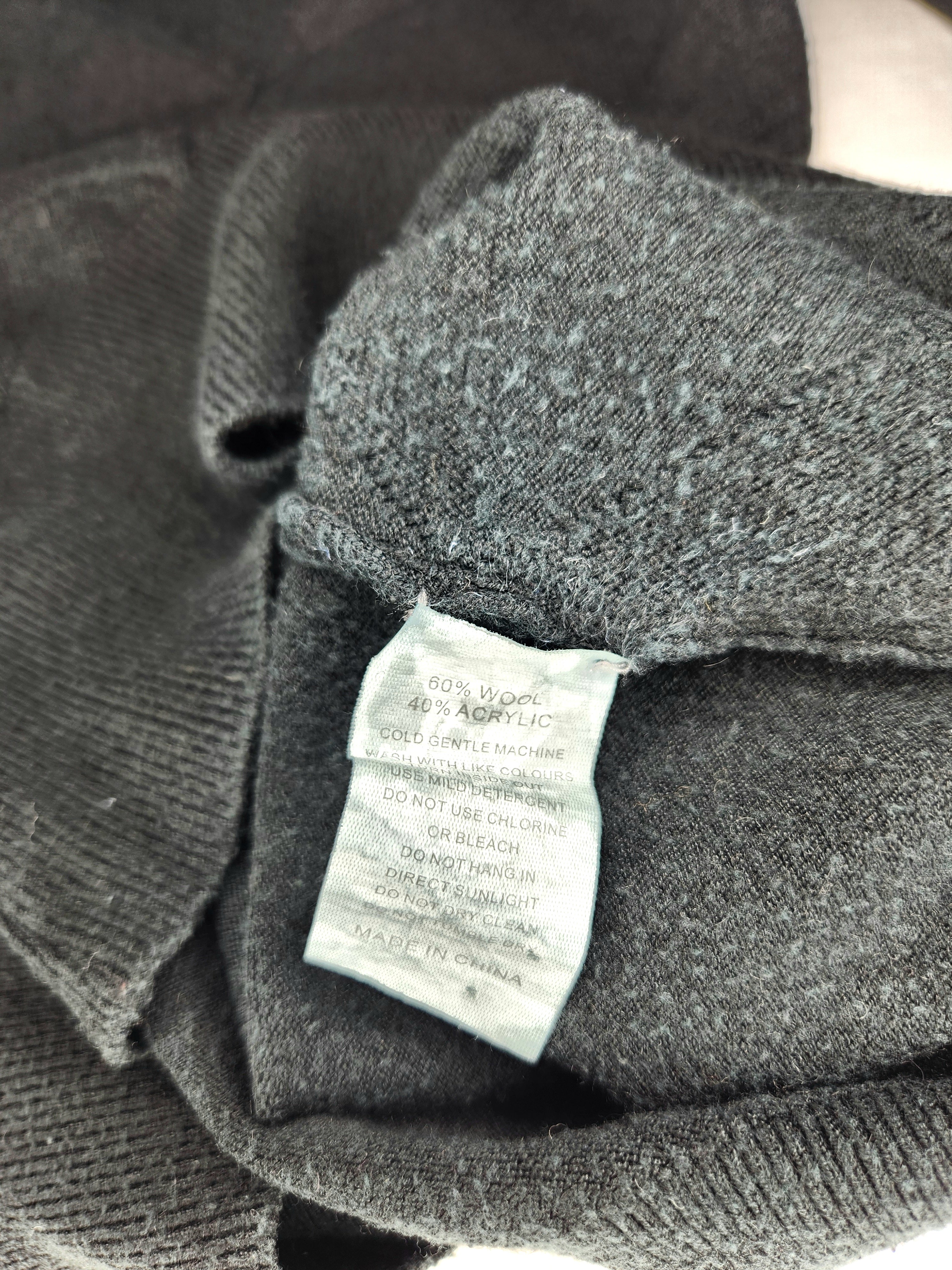 Argyle Wool Blend Knit Top Long Sleeve Crew Neck Sweater (Size 8)