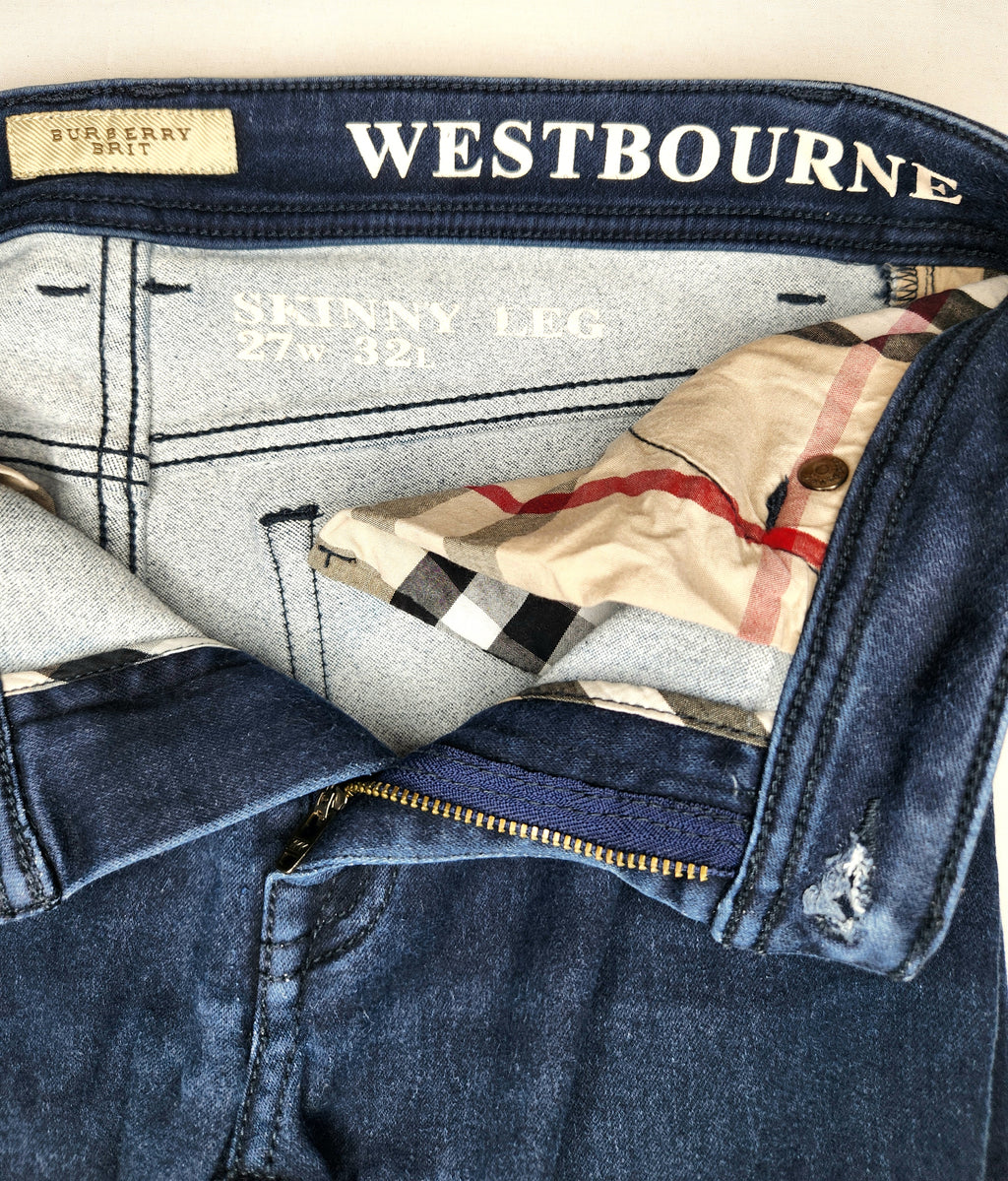 Burberry Brit Luxury Westbourne Skinny Leg Designer Jeans (Size 8)