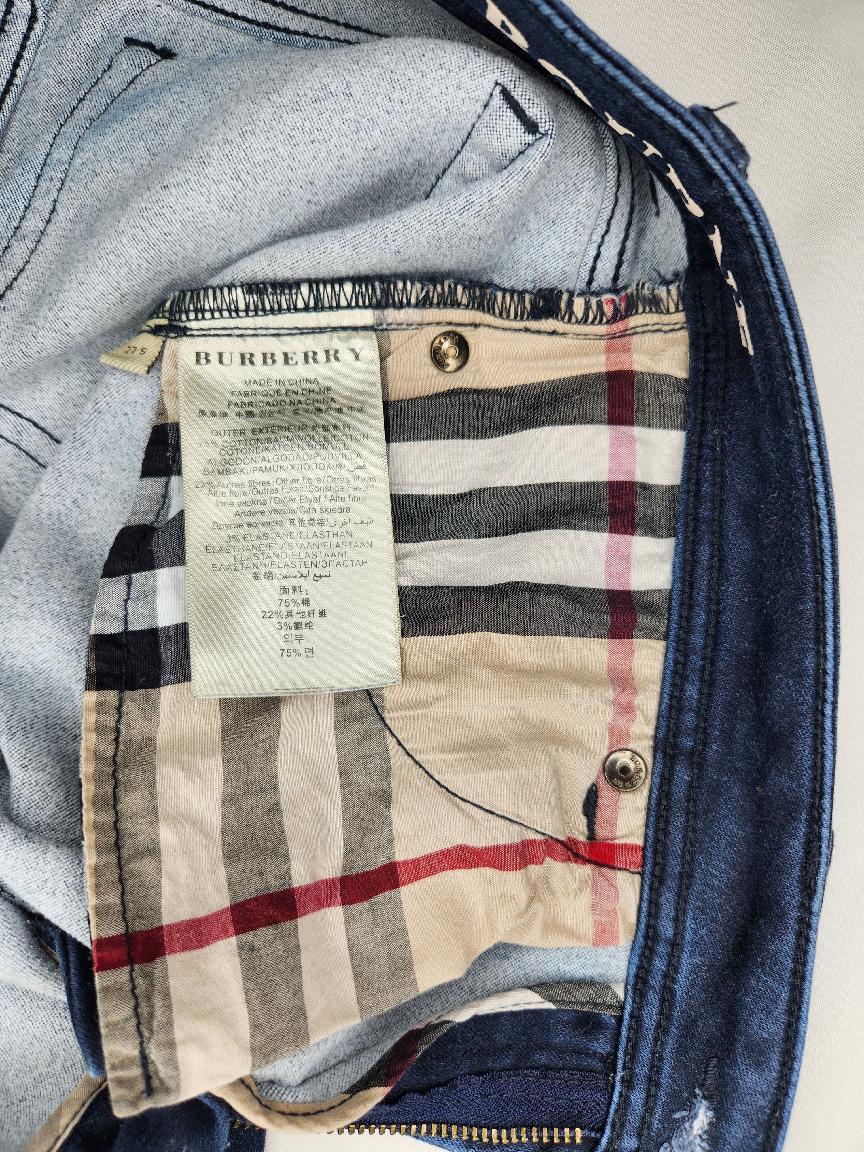 Burberry Brit Luxury Westbourne Skinny Leg Designer Jeans (Size 8)