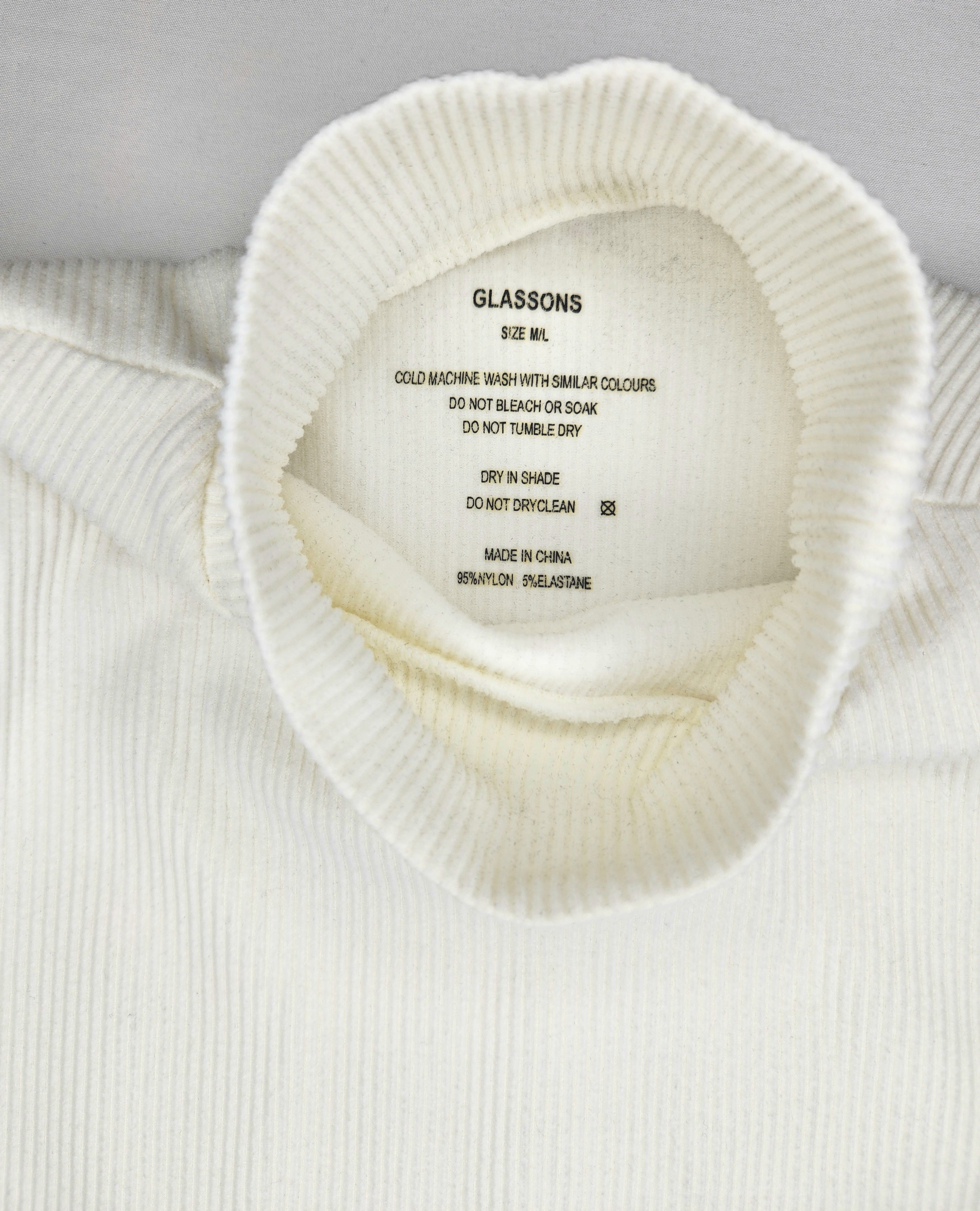 Glassons Ribbed Long Sleeve Turtleneck Top (Size 10)