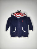 PLACE Nautical Zip-up Knit Hooded Sweater Jacket (Size 3-6m)
