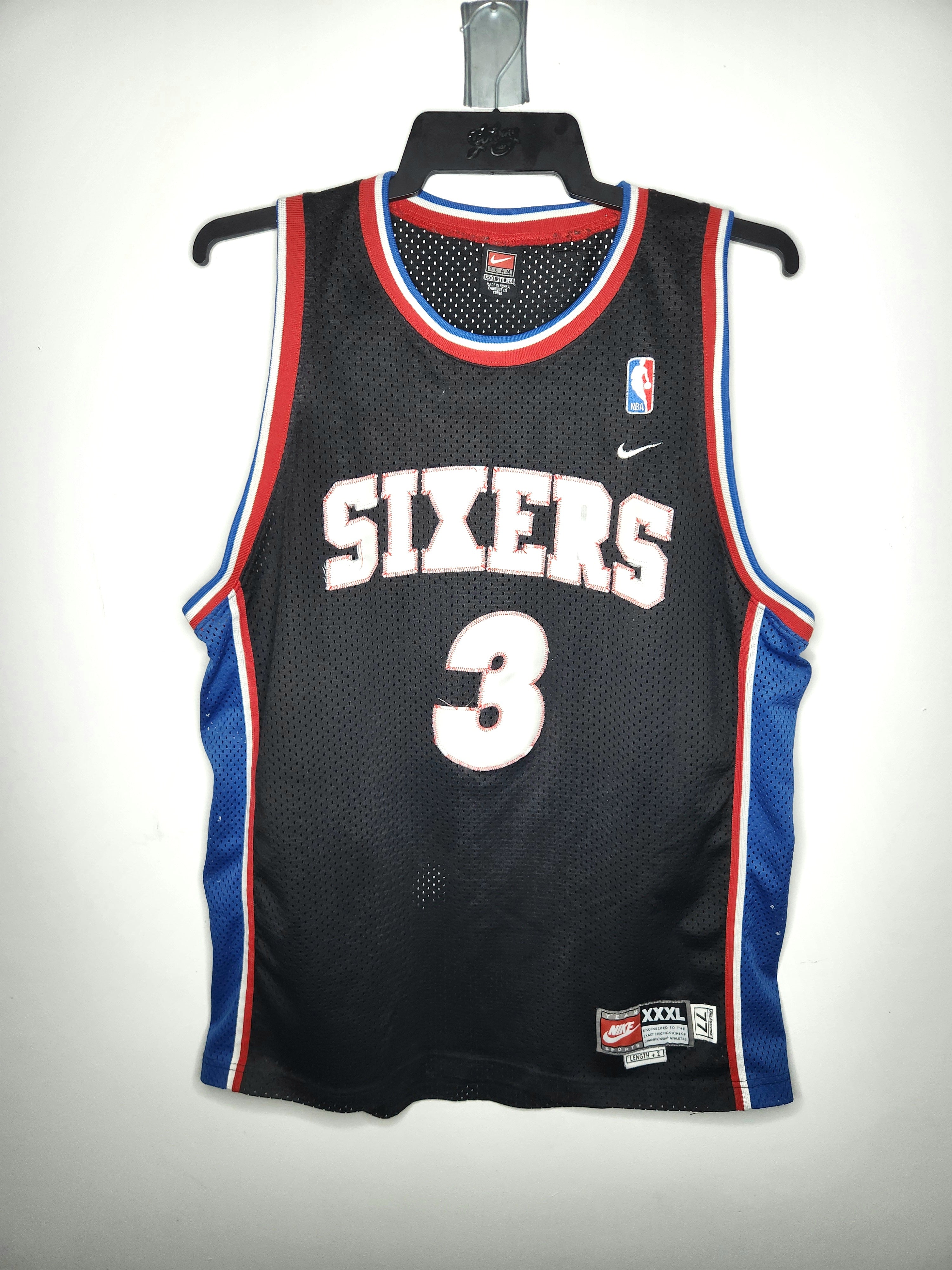 Nike NBA Philadelphia 76s Allen Iverson #3 Basketball Singlet (Size 3XL +2 Tall)