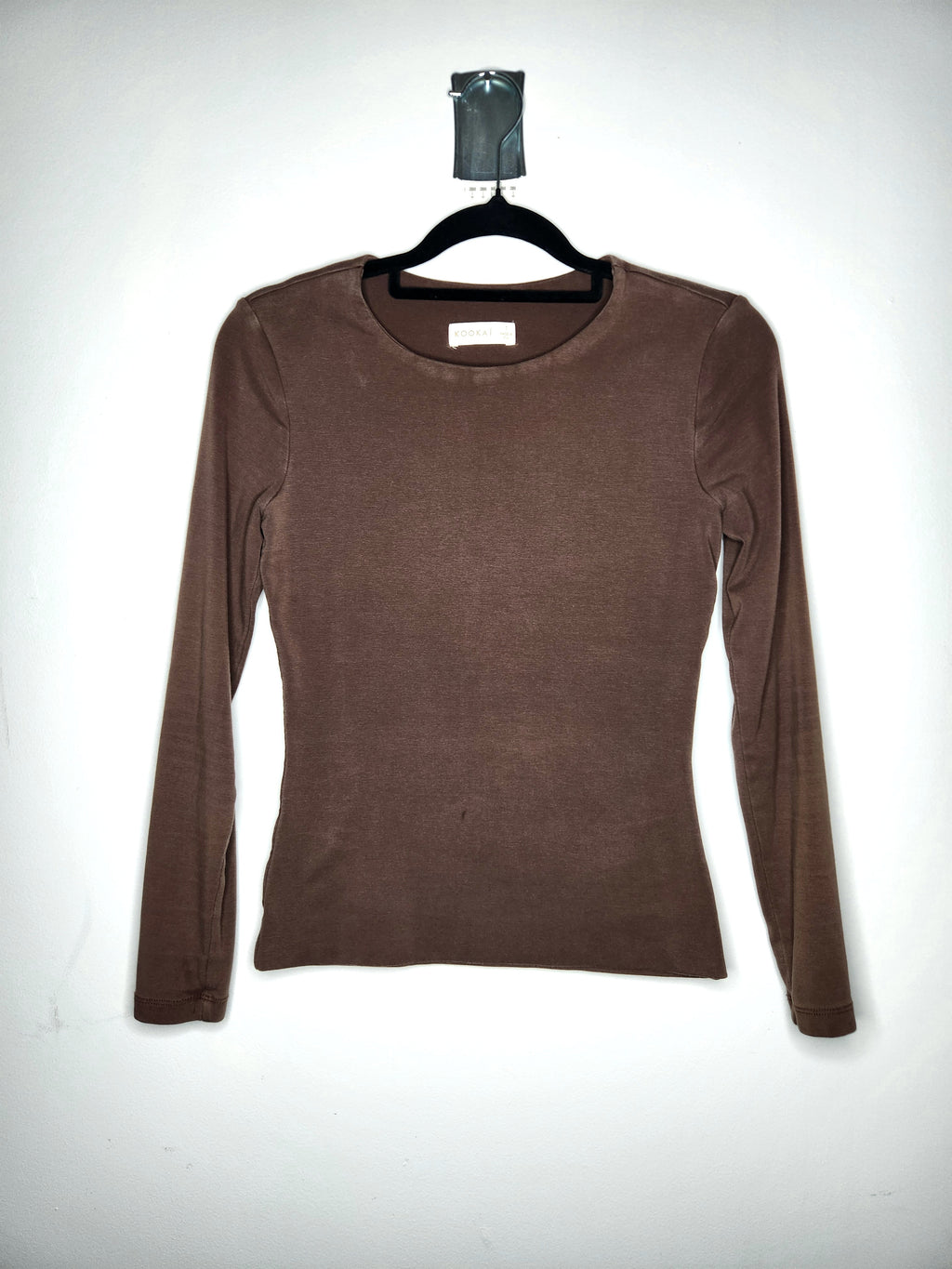 Kookai Basic Long Sleeve Top (Size 8)