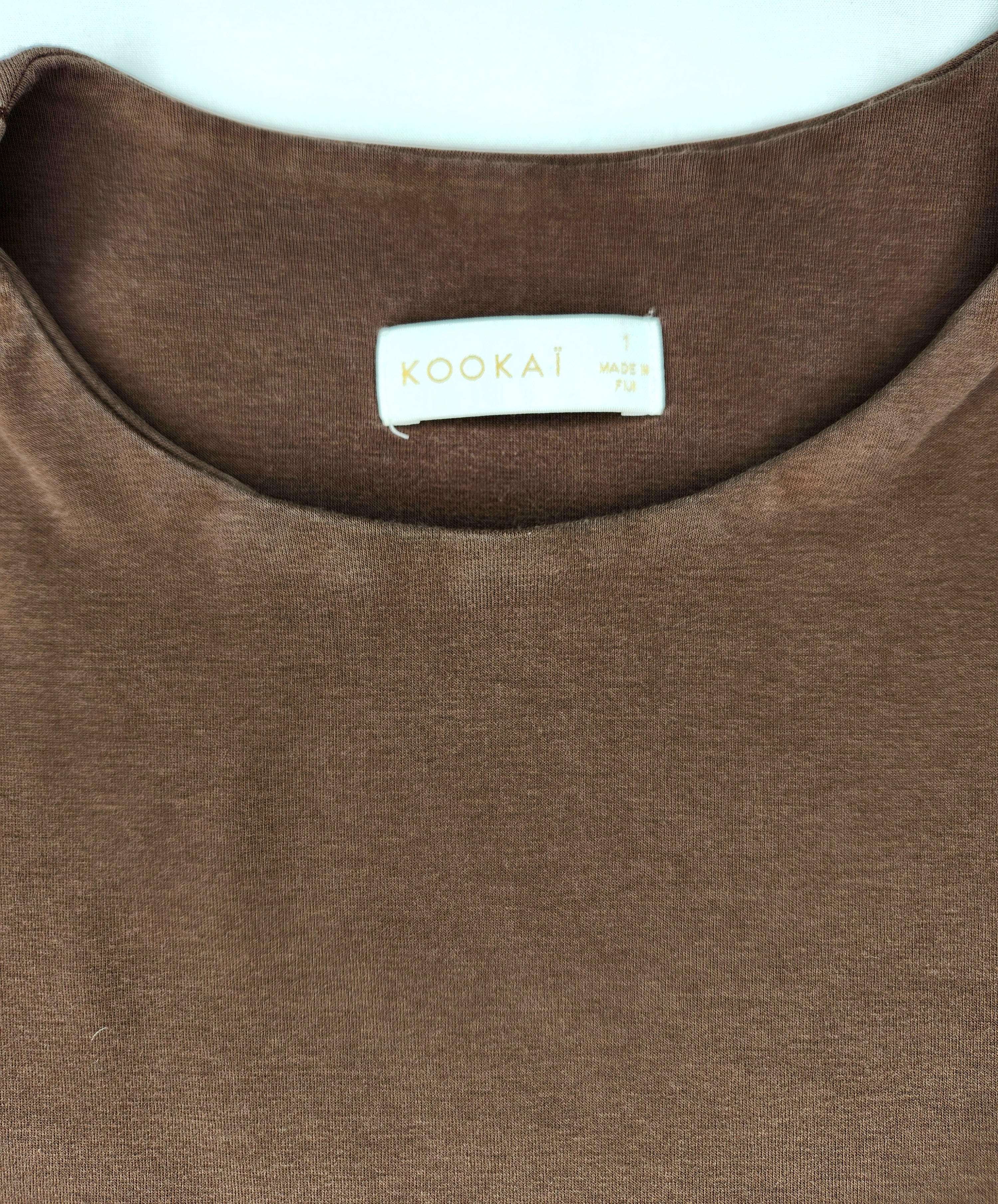 Kookai Basic Long Sleeve Top (Size 8)