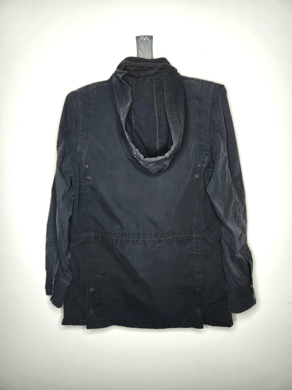FGX Men East Village Military Field Jacket Utility Coat with Concealed Hood (Size L)
