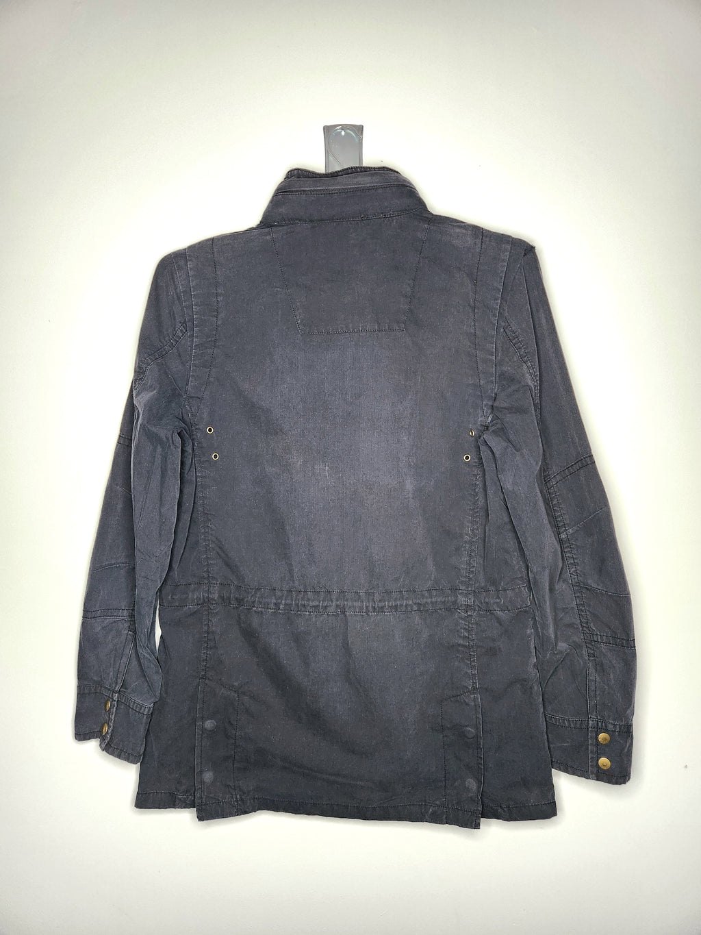 FGX Men East Village Military Field Jacket Utility Coat with Concealed Hood (Size L)