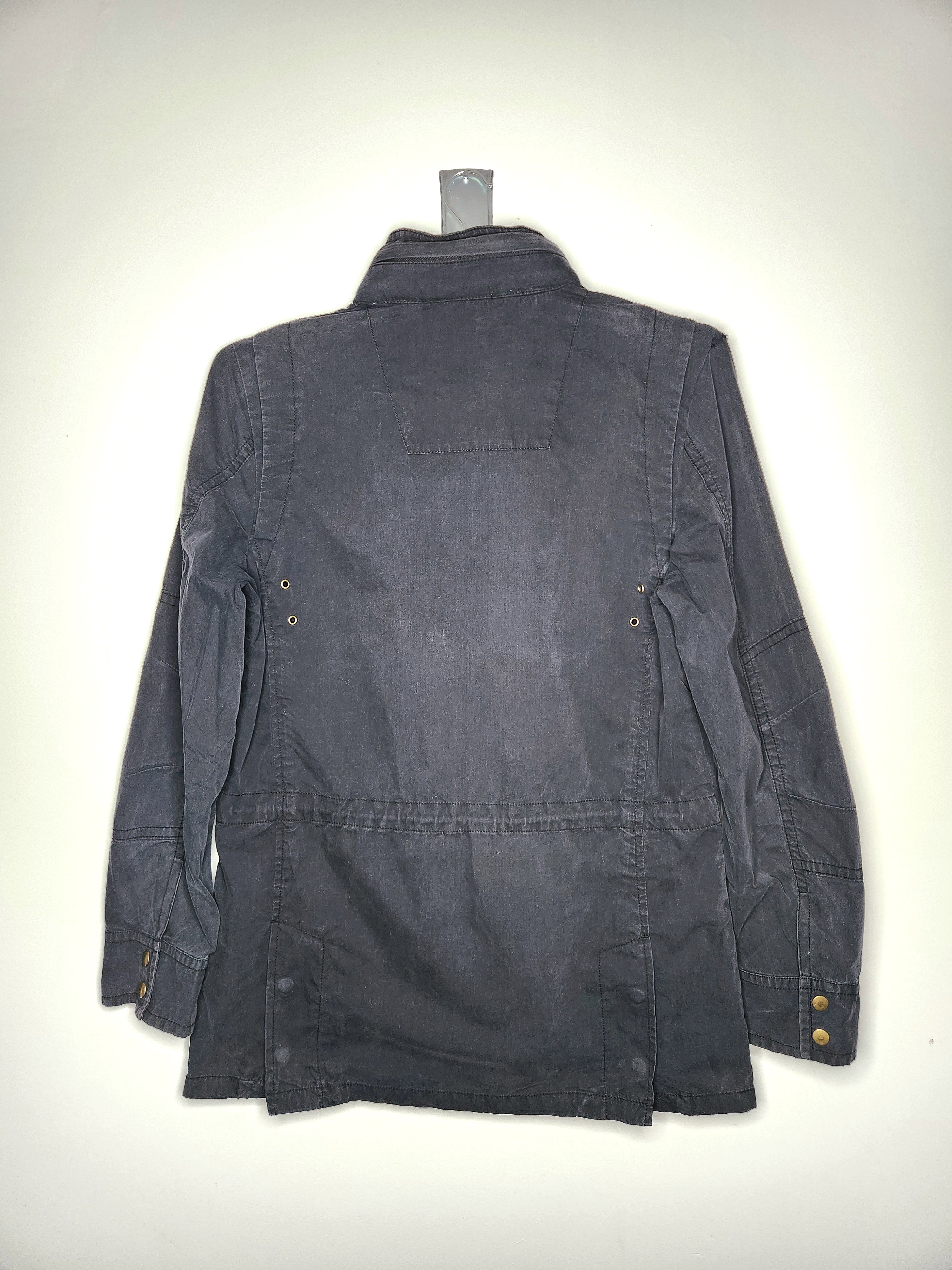 FGX Men East Village Military Field Jacket Utility Coat with Concealed Hood (Size L)