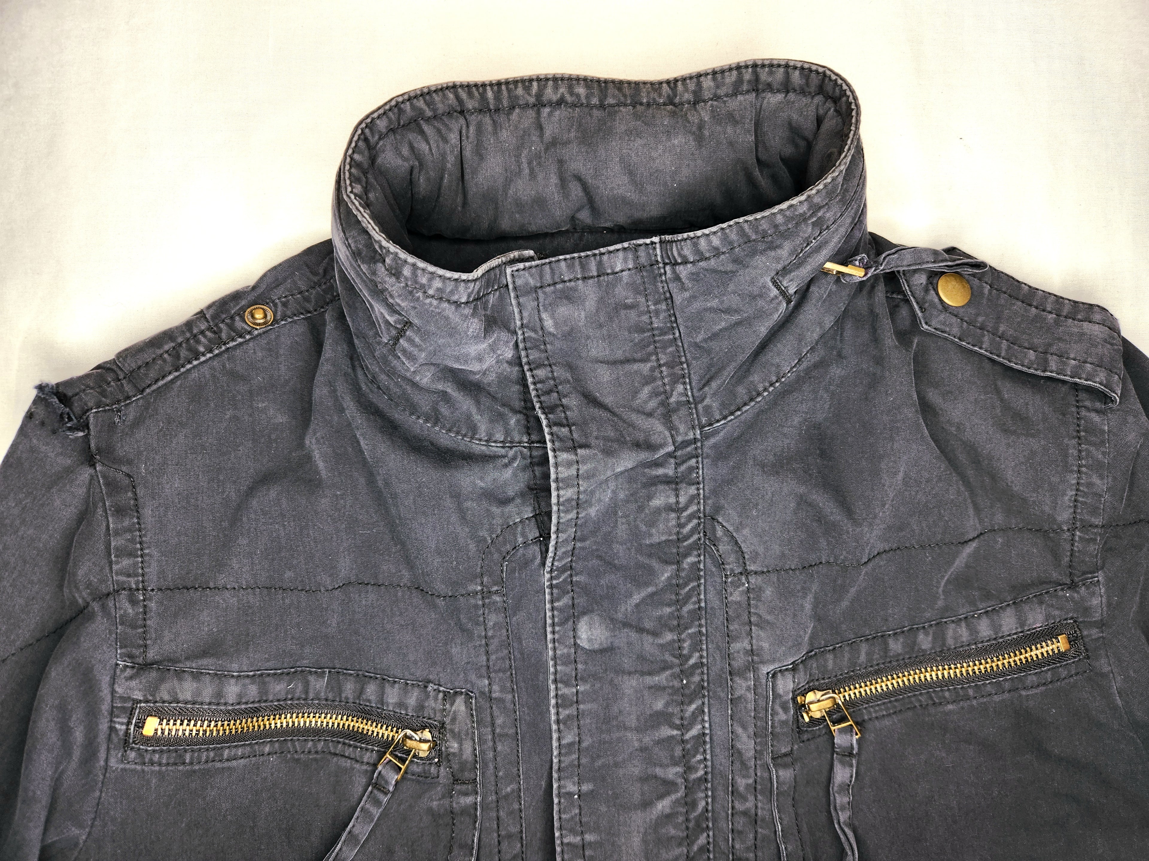 FGX Men East Village Military Field Jacket Utility Coat with Concealed Hood (Size L)
